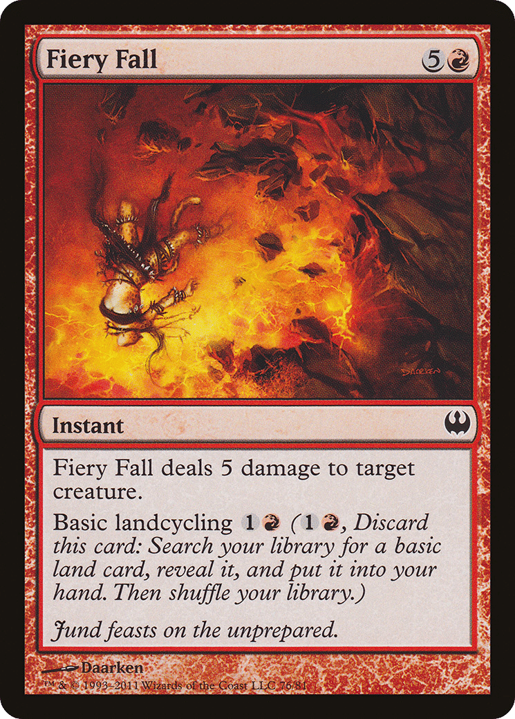 Fiery Fall — Duel Decks: Knights vs. Dragons — Magic: The Gathering