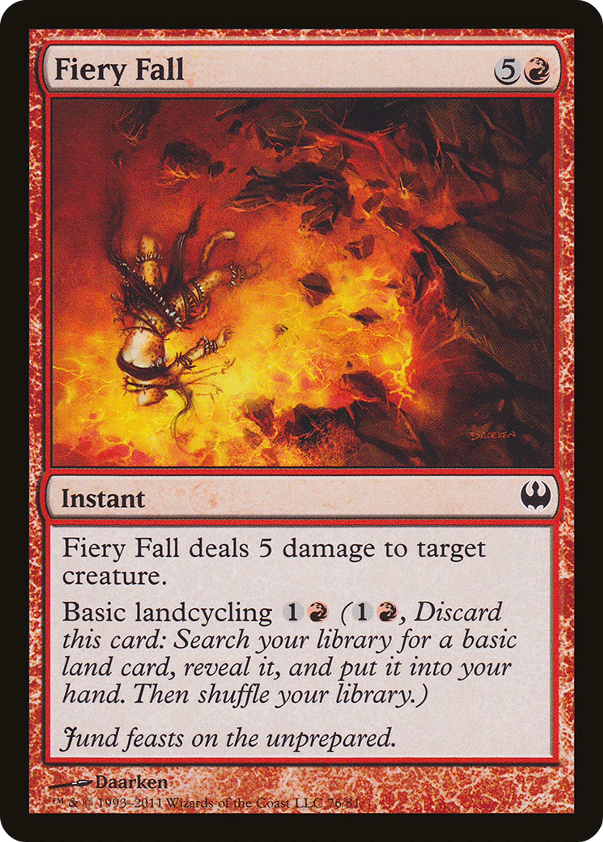 Fiery Fall — Duel Decks: Knights vs. Dragons — Magic: The Gathering