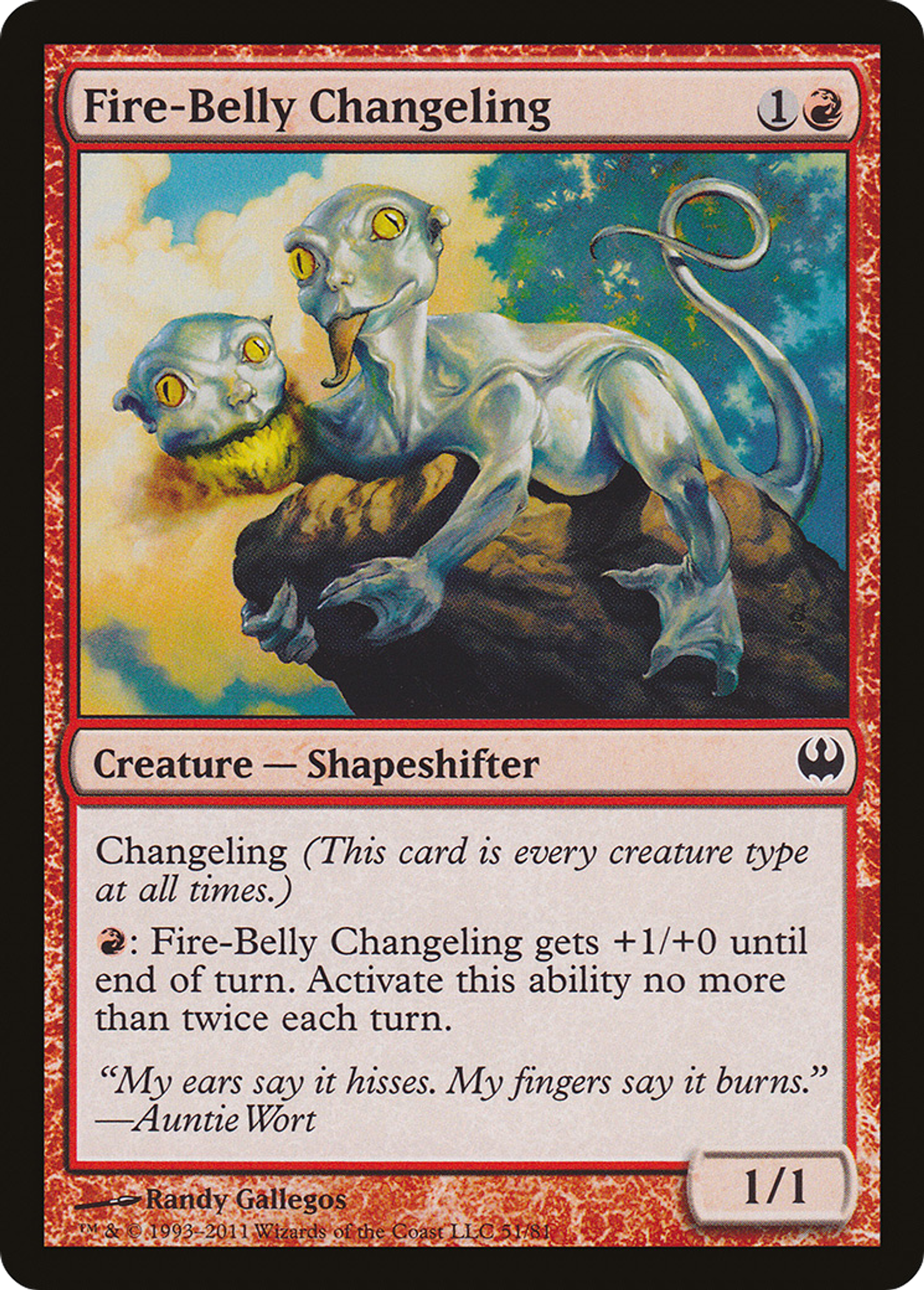 Fire-Belly Changeling — Duel Decks: Knights vs. Dragons — Magic: The Gathering