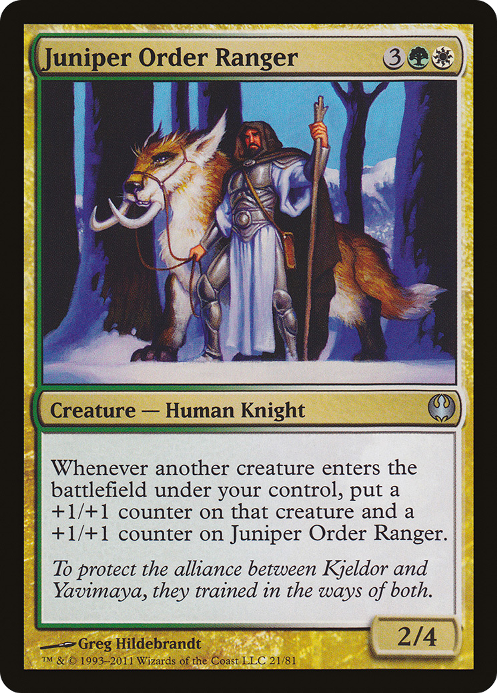 Juniper Order Ranger — Duel Decks: Knights vs. Dragons — Magic: The Gathering