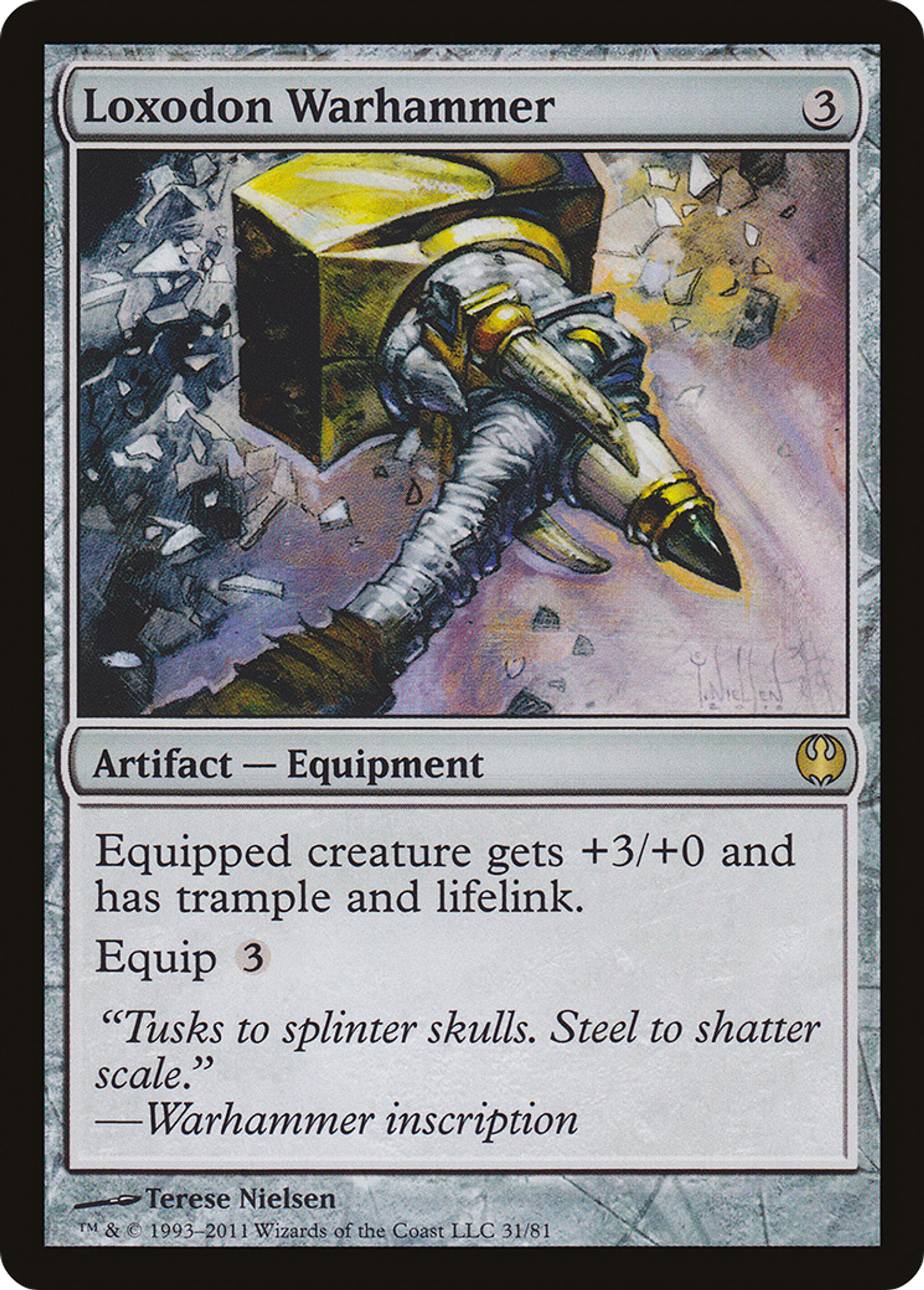 Loxodon Warhammer — Duel Decks: Knights vs. Dragons — Magic: The Gathering