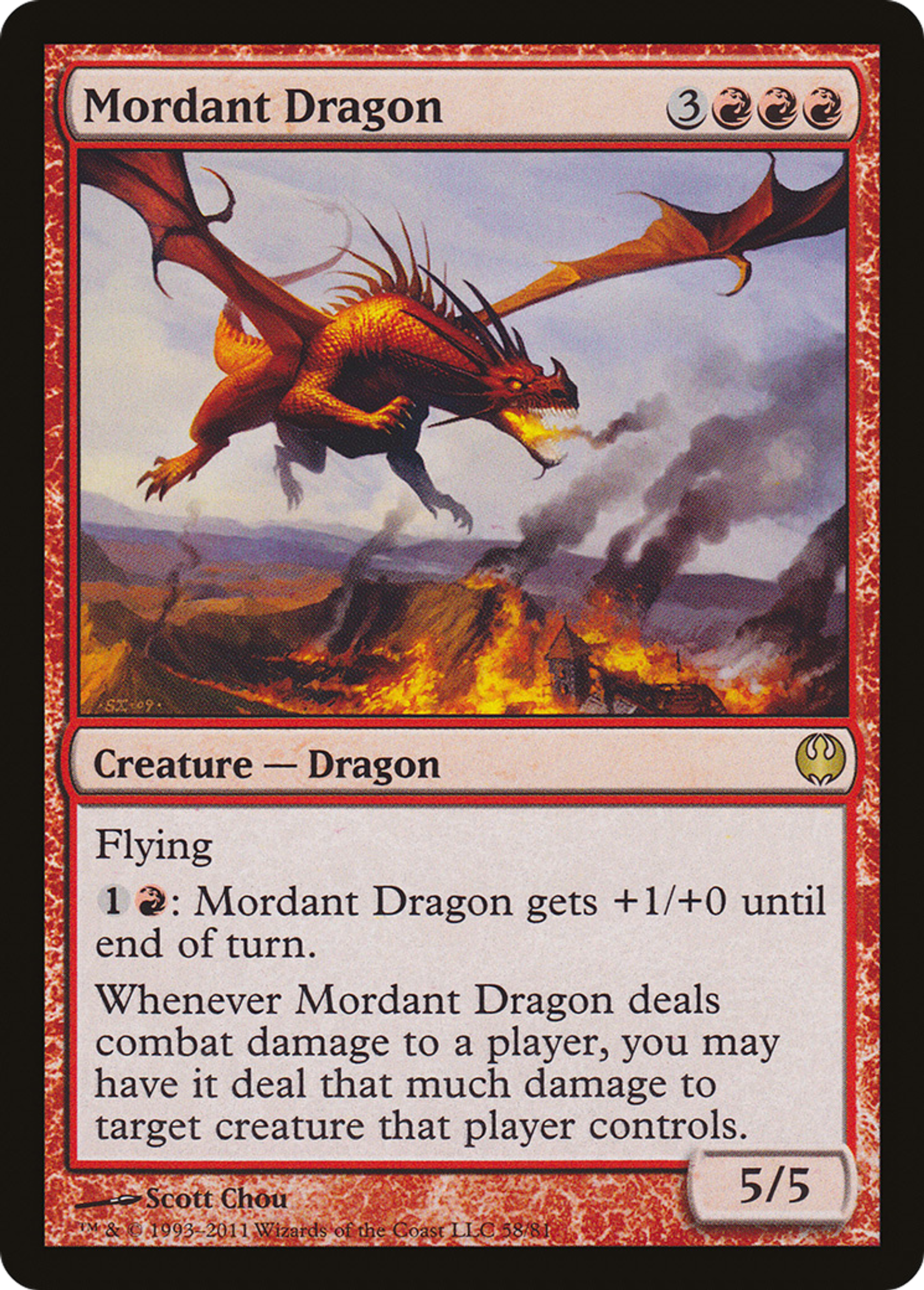 Mordant Dragon — Duel Decks: Knights vs. Dragons — Magic: The Gathering