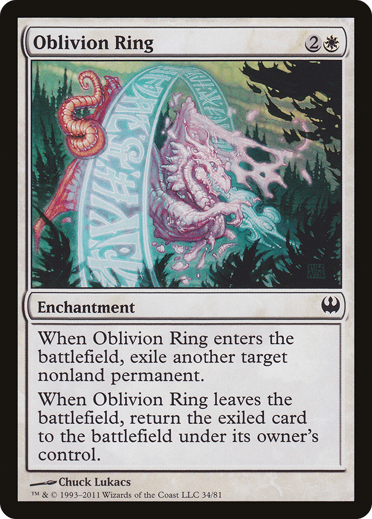 Oblivion Ring — Duel Decks: Knights vs. Dragons — Magic: The Gathering