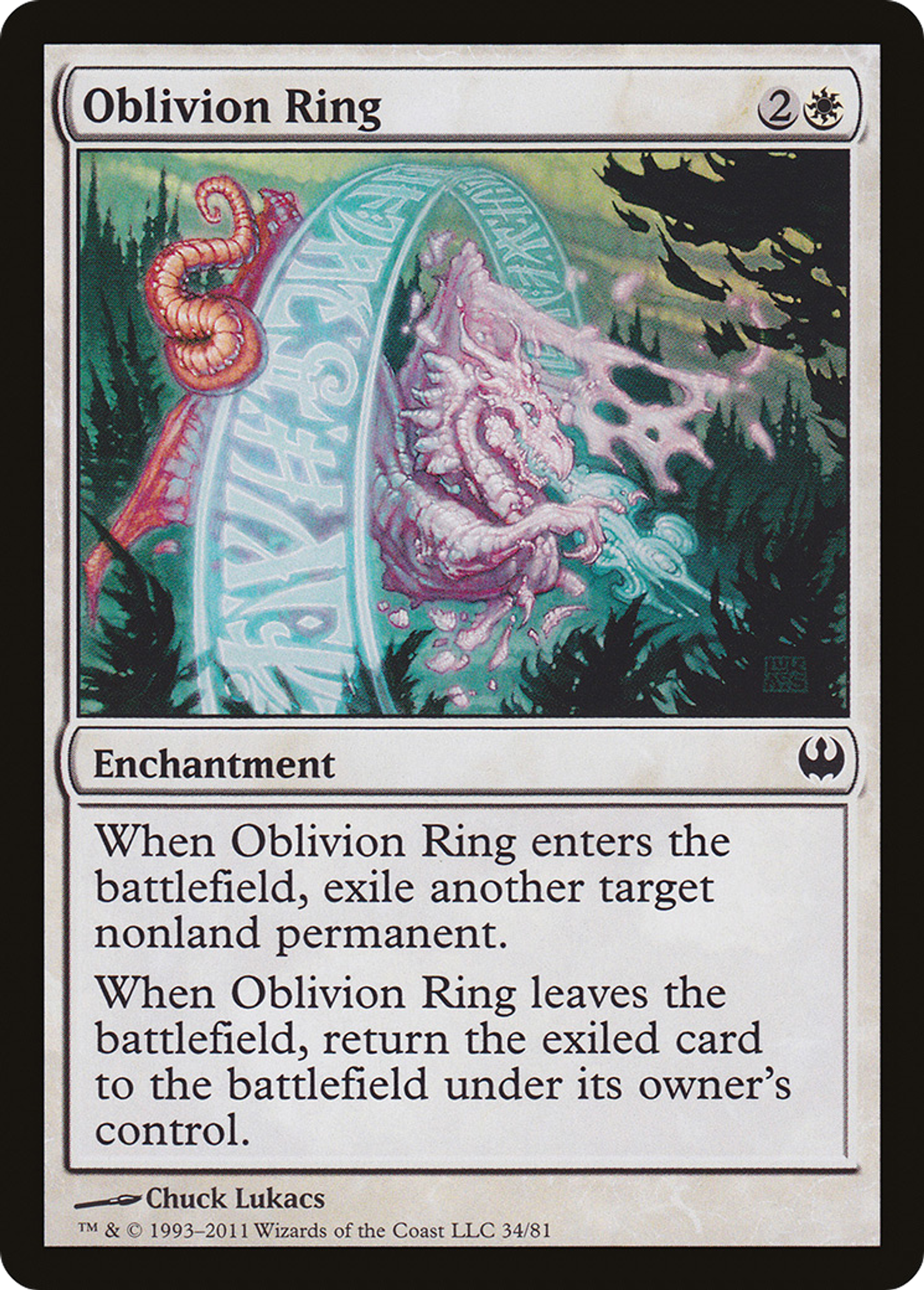Oblivion Ring — Duel Decks: Knights vs. Dragons — Magic: The Gathering