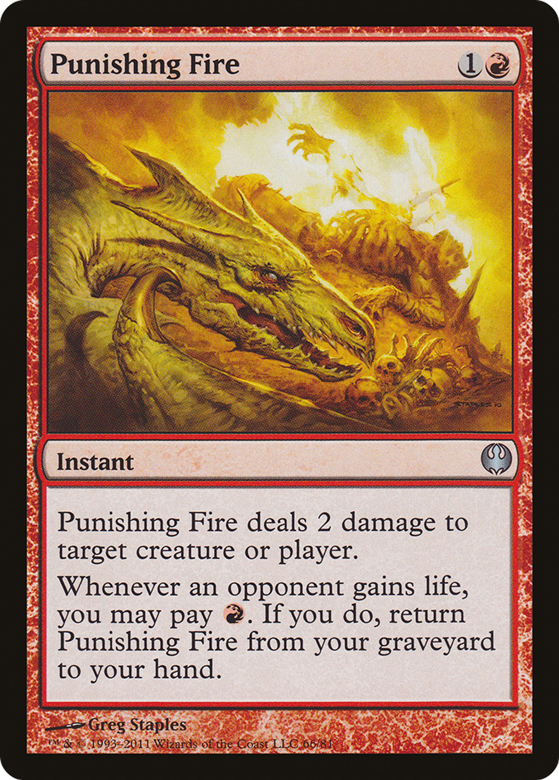 Punishing Fire — Duel Decks: Knights vs. Dragons — Magic: The Gathering