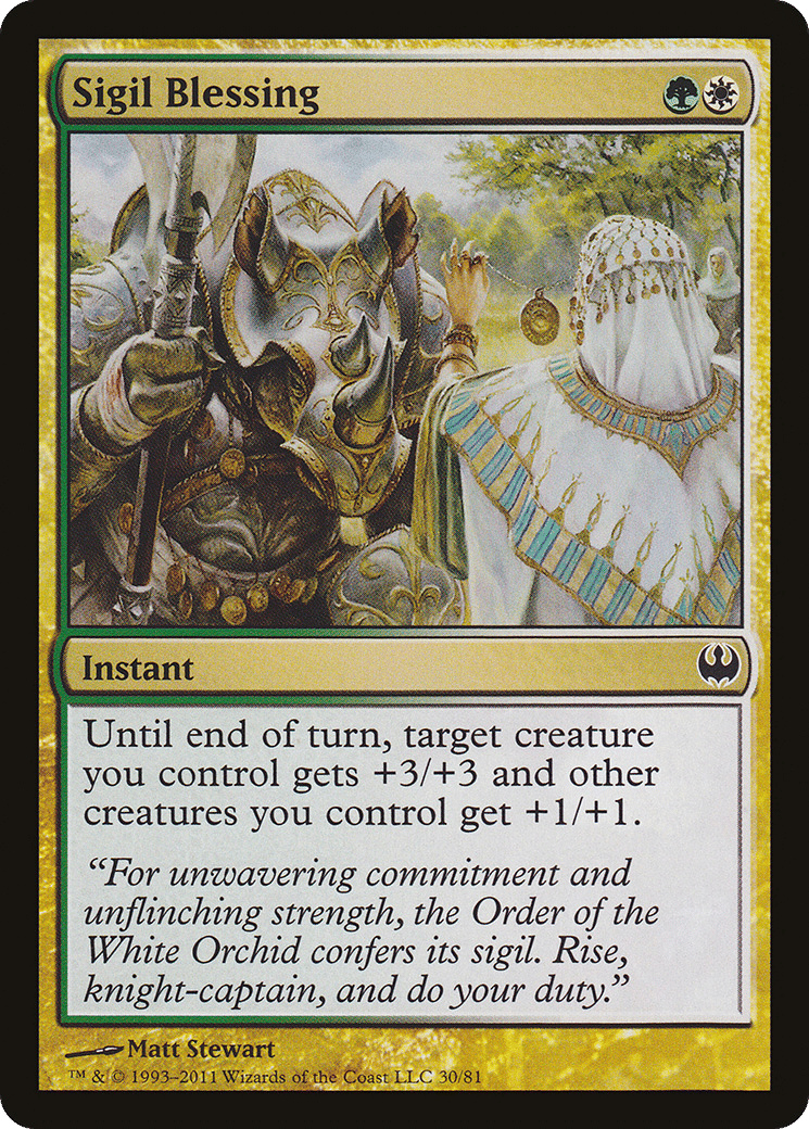 Sigil Blessing — Duel Decks: Knights vs. Dragons — Magic: The Gathering