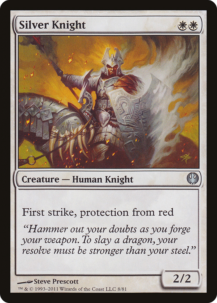 Silver Knight — Duel Decks: Knights vs. Dragons — Magic: The Gathering