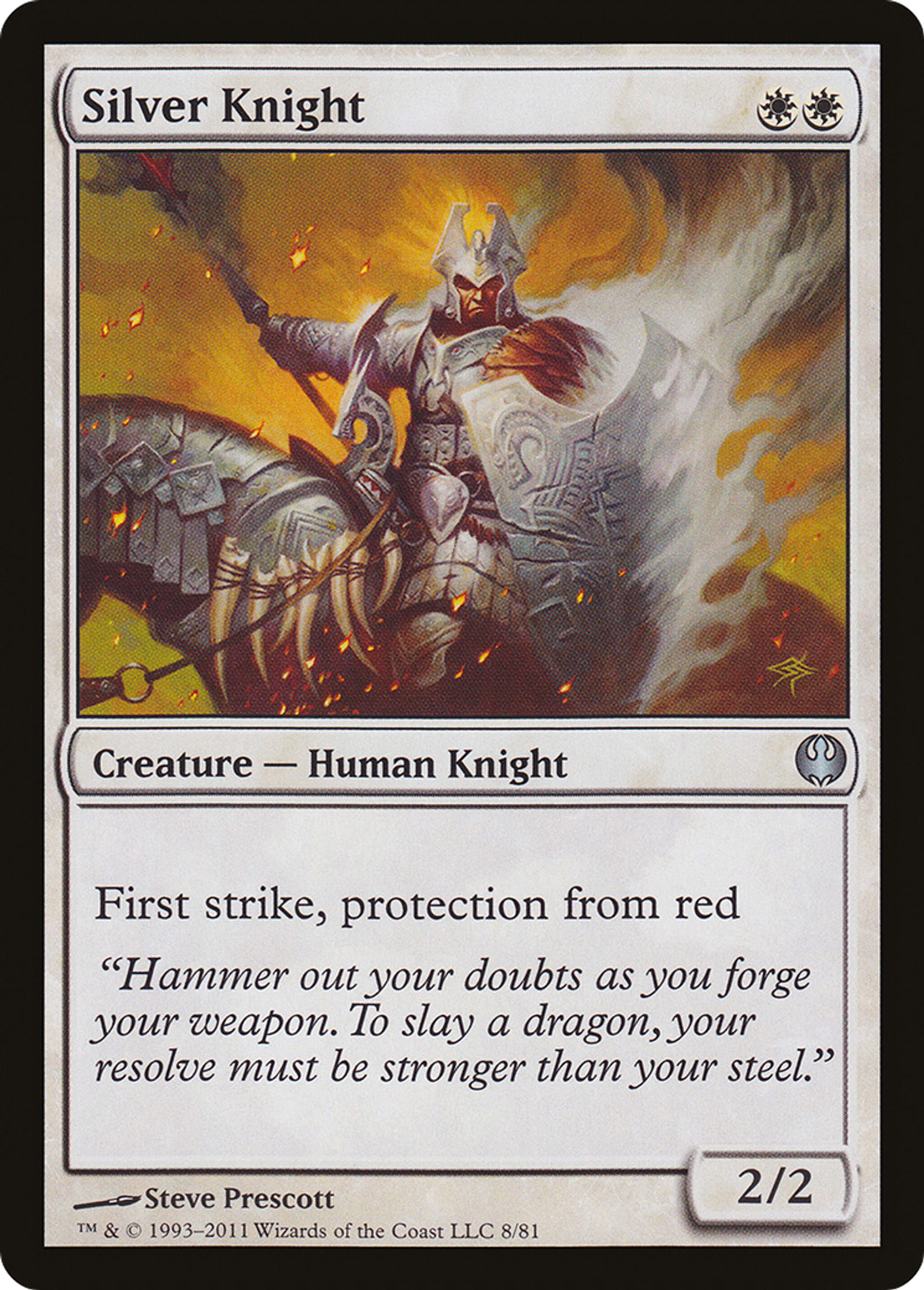 Silver Knight — Duel Decks: Knights vs. Dragons — Magic: The Gathering