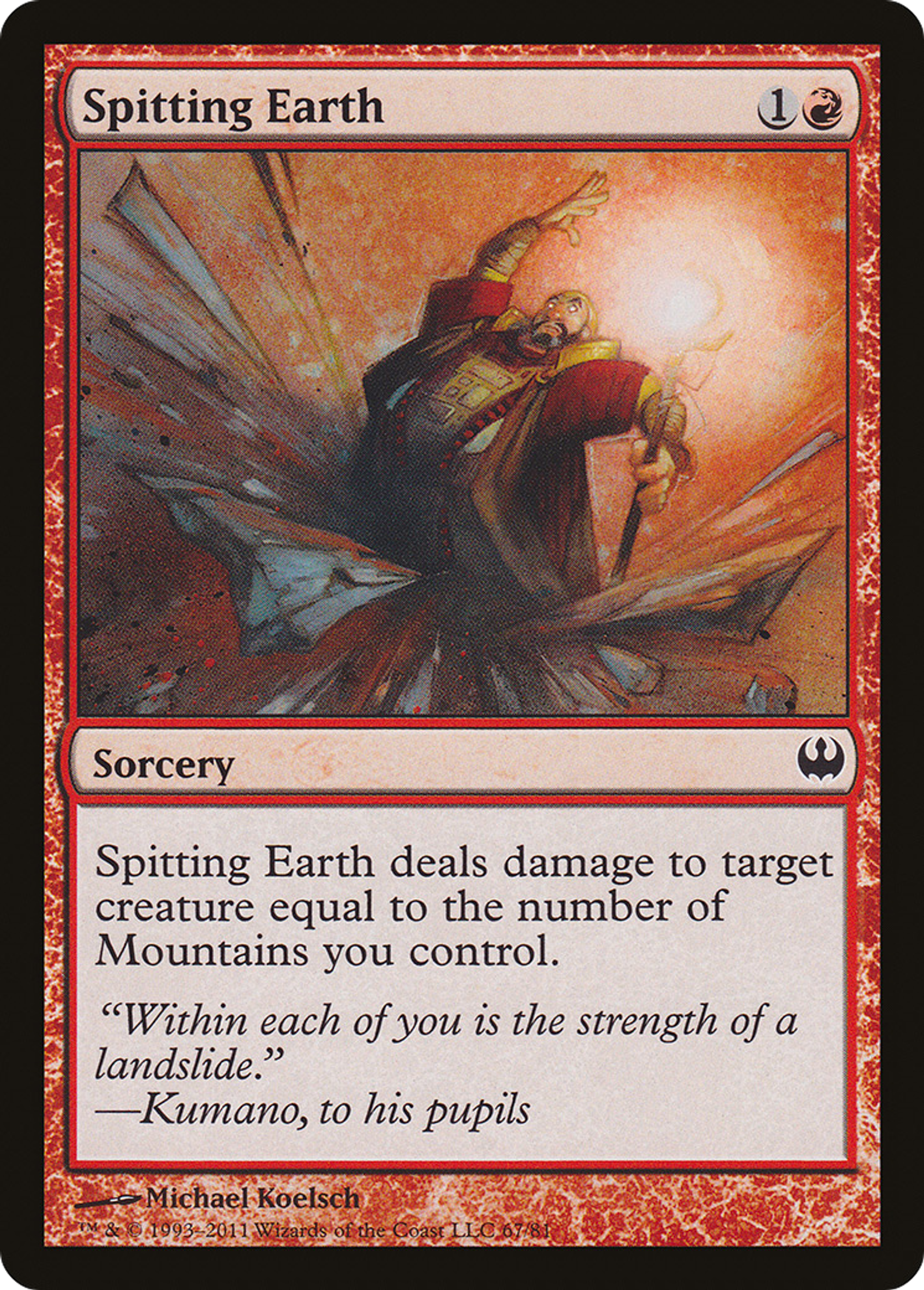 Spitting Earth — Duel Decks: Knights vs. Dragons — Magic: The Gathering