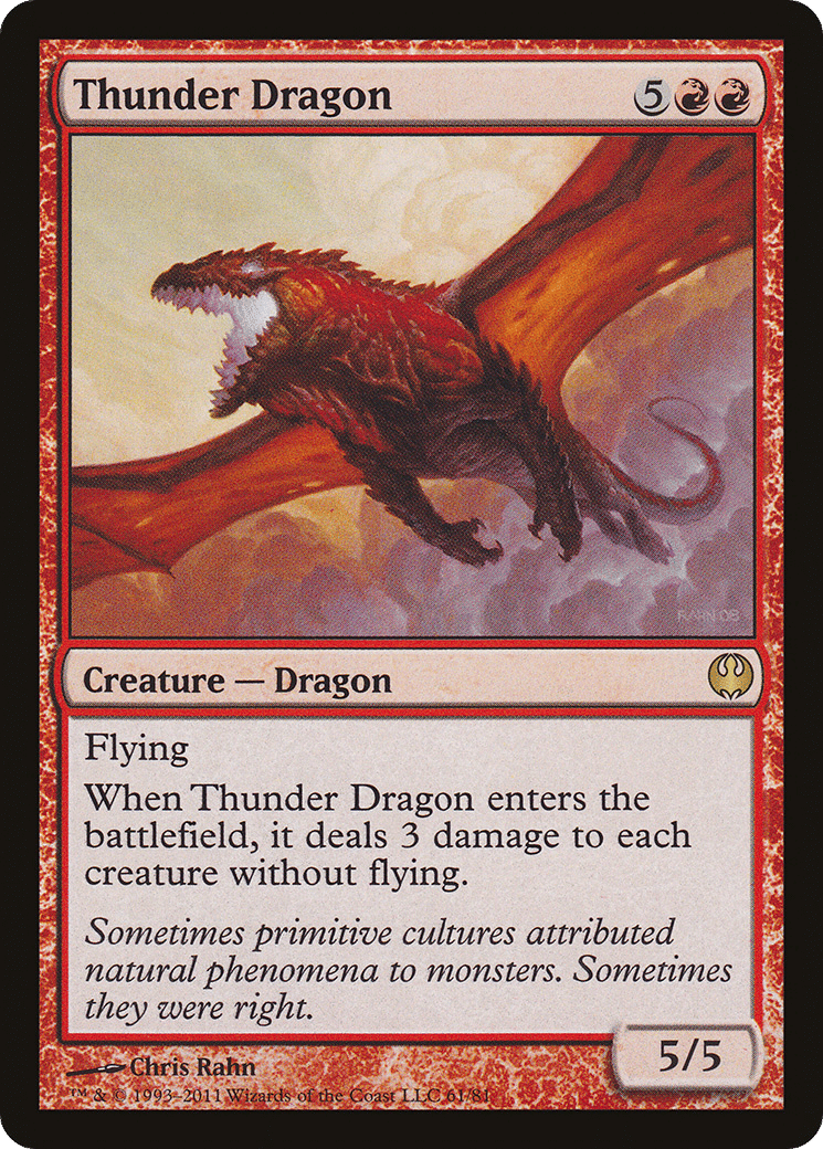 Thunder Dragon — Duel Decks: Knights vs. Dragons — Magic: The Gathering