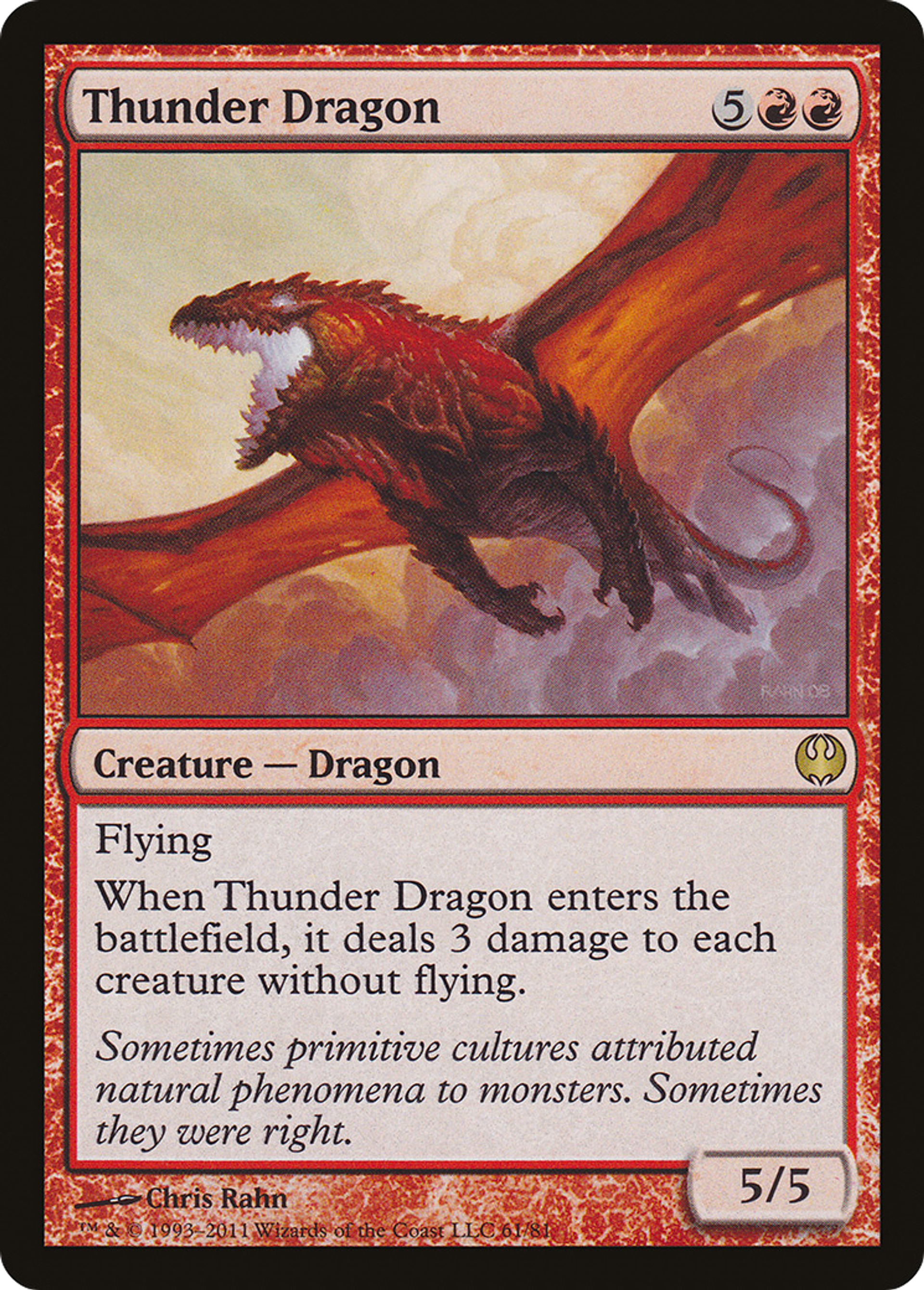 Thunder Dragon — Duel Decks: Knights vs. Dragons — Magic: The Gathering
