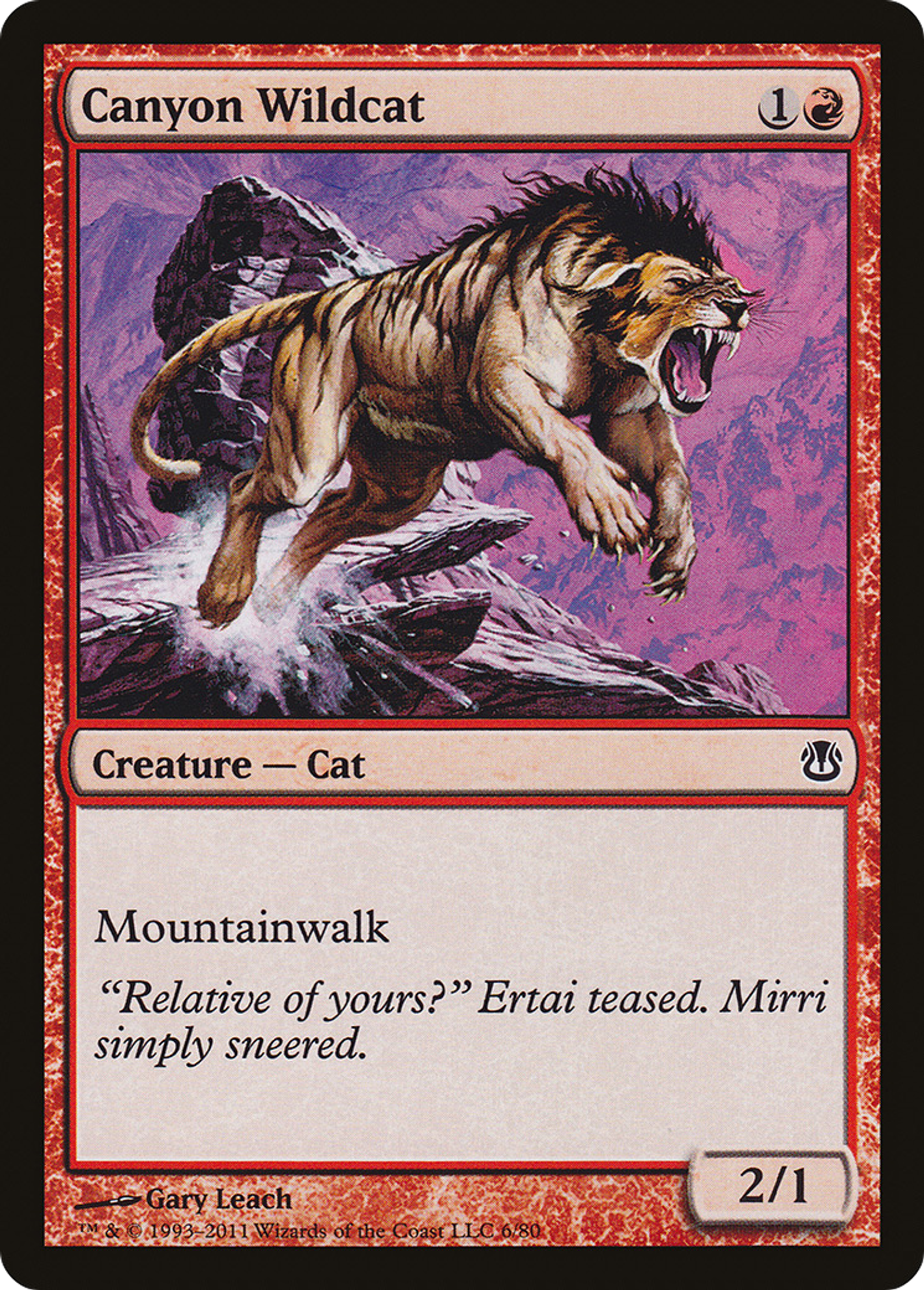 Canyon Wildcat — Duel Decks: Ajani vs. Nicol Bolas — Magic: The Gathering
