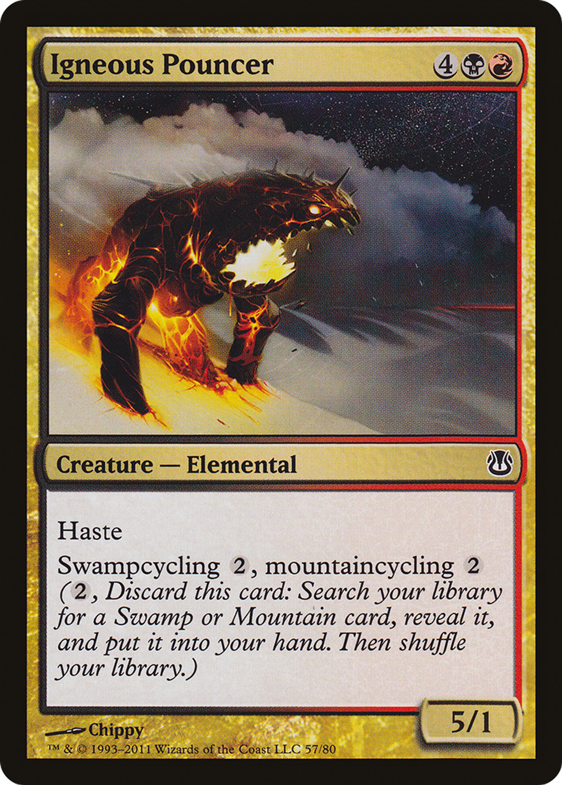 Bondisseur ignescent — Duel Decks: Ajani vs. Nicol Bolas — Magic: The Gathering