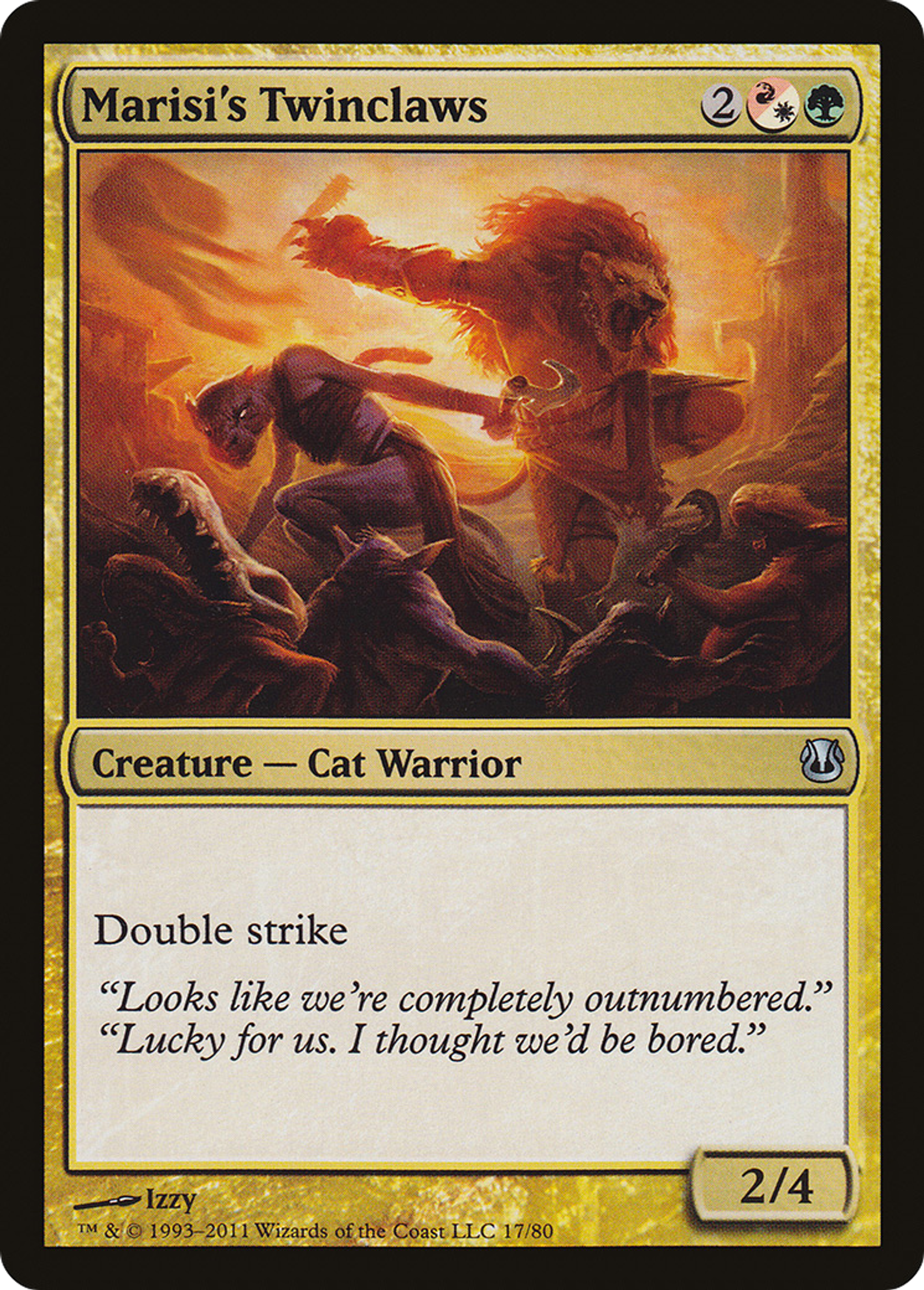 Marisi's Twinclaws — Duel Decks: Ajani vs. Nicol Bolas — Magic: The Gathering