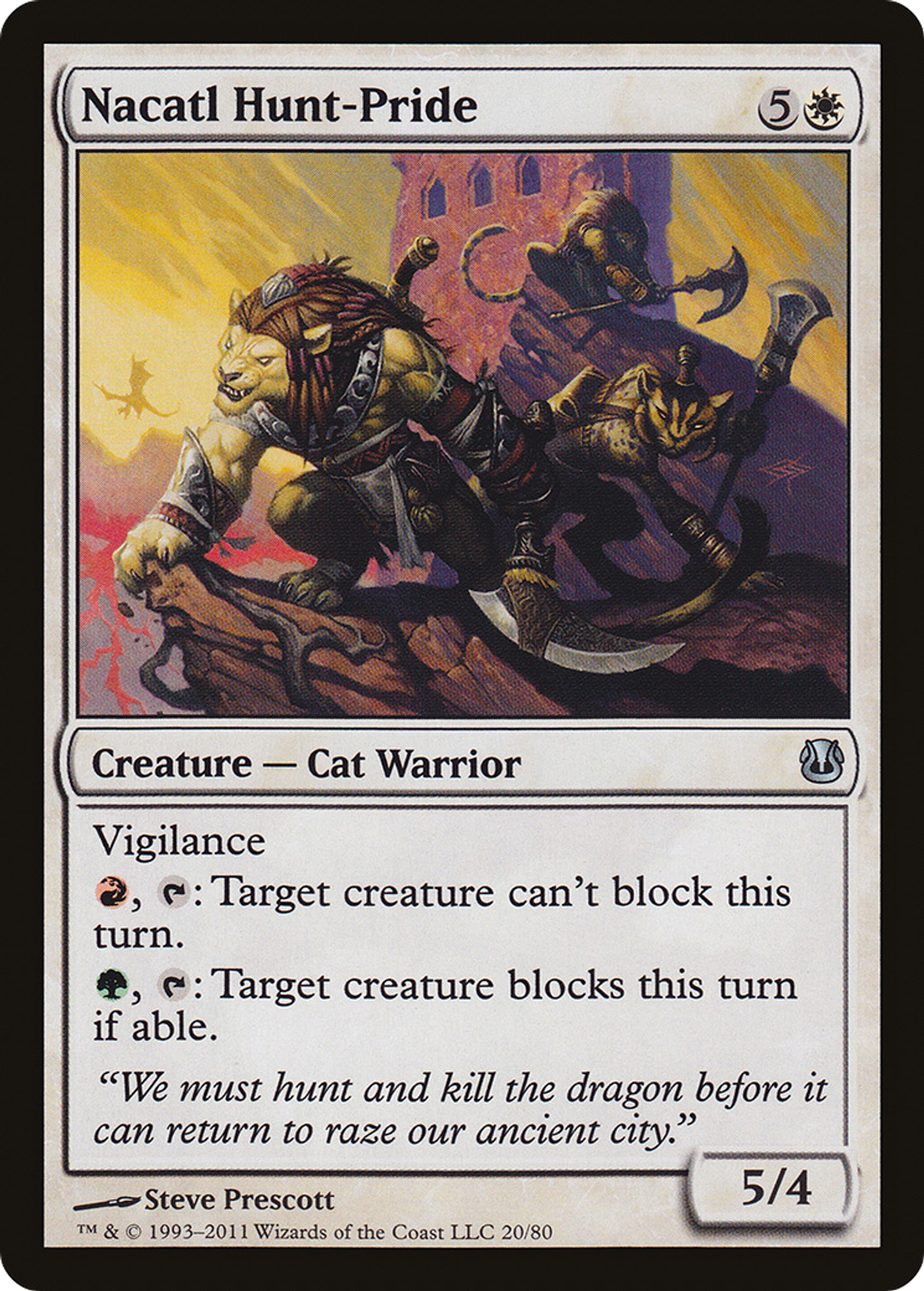 Nacatl Hunt-Pride — Duel Decks: Ajani vs. Nicol Bolas — Magic: The Gathering