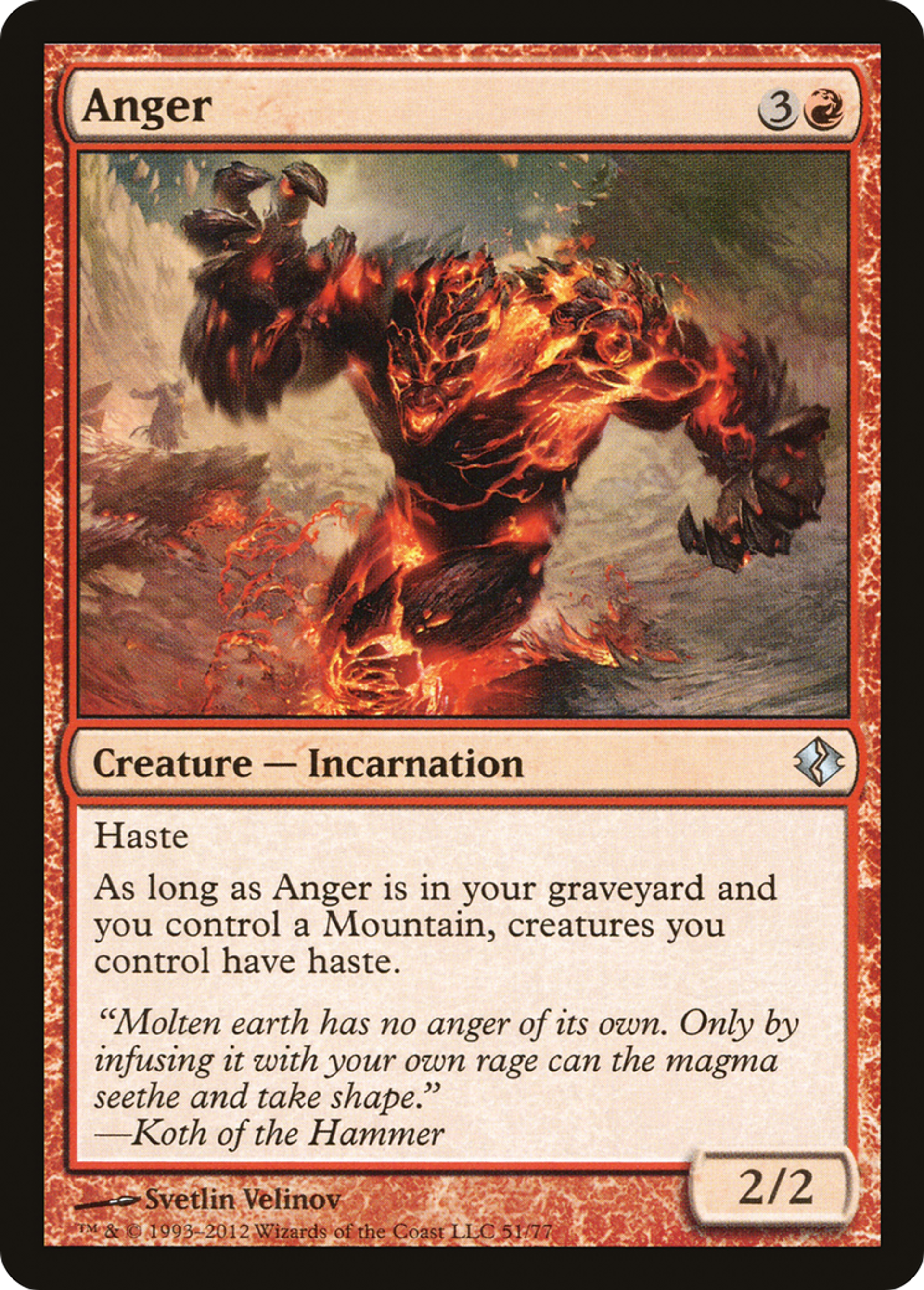 Anger — Duel Decks: Venser vs. Koth — Magic: The Gathering