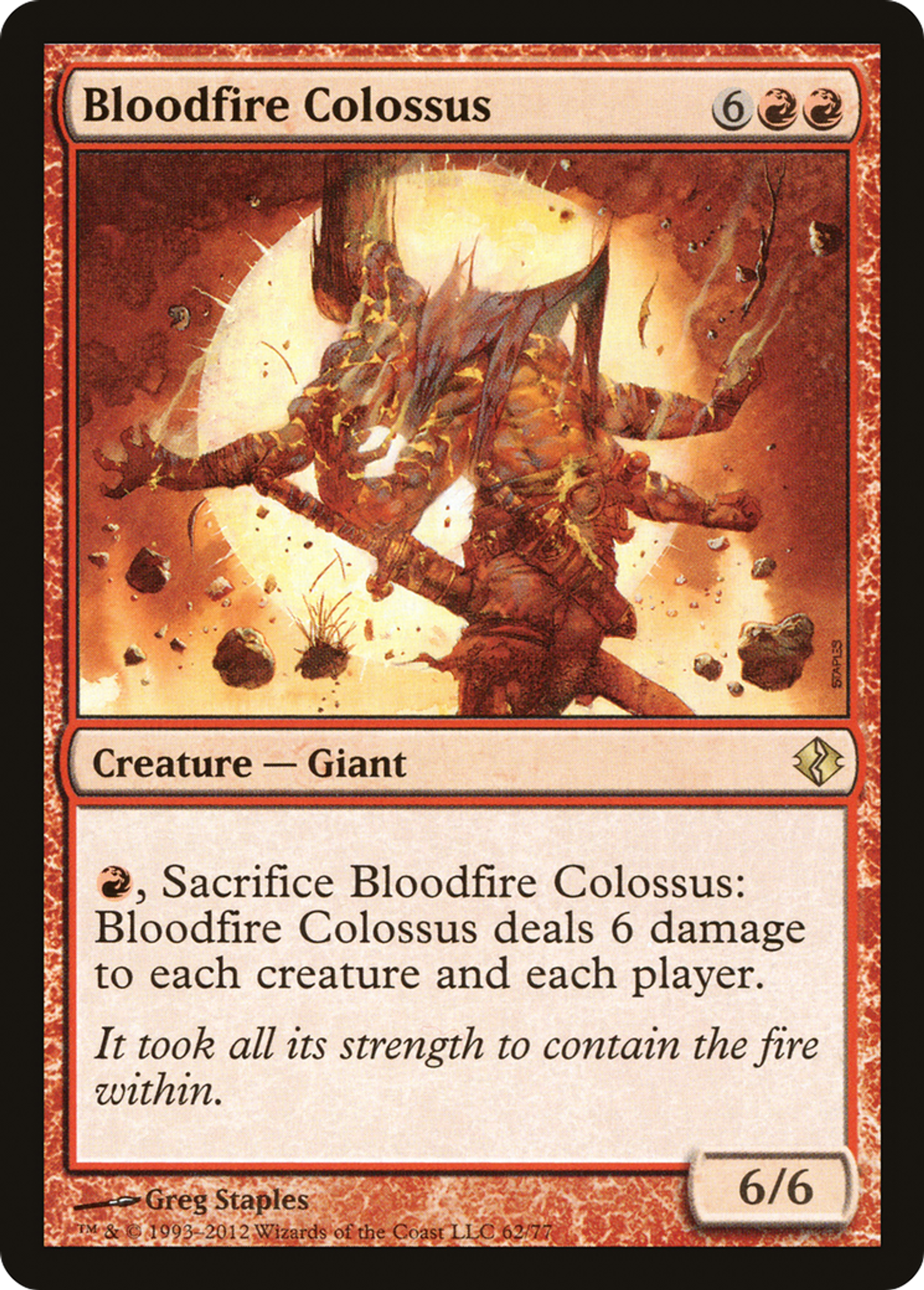 Bloodfire Colossus — Duel Decks: Venser vs. Koth — Magic: The Gathering