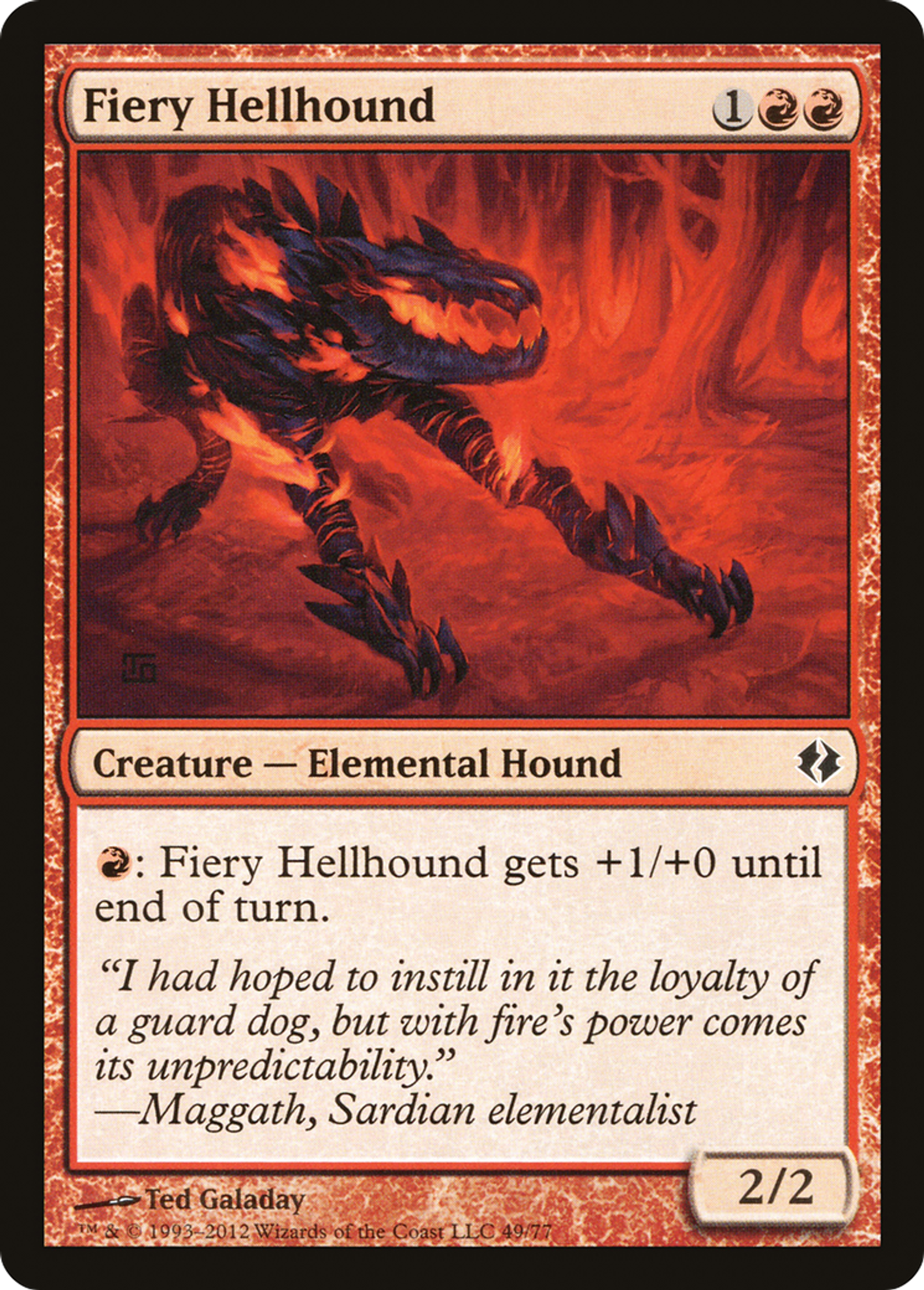 Fiery Hellhound — Duel Decks: Venser vs. Koth — Magic: The Gathering