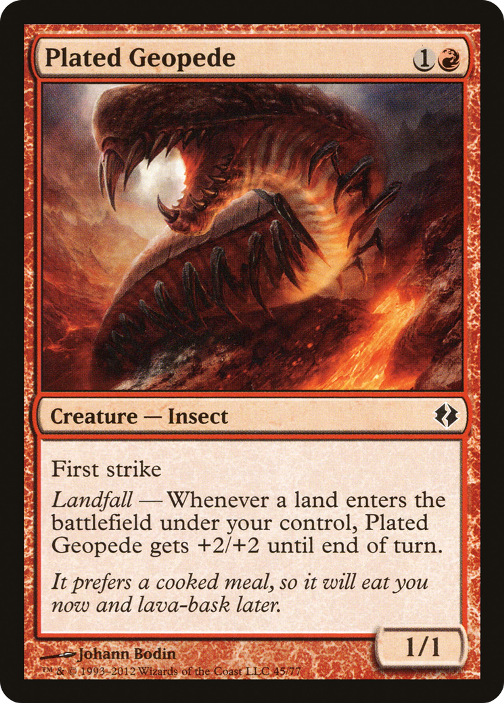 Plated Geopede — Duel Decks: Venser vs. Koth — Magic: The Gathering