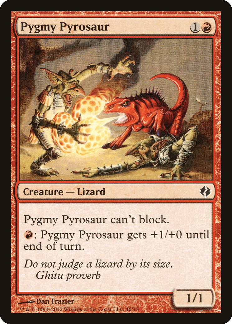 Pygmy Pyrosaur — Duel Decks: Venser vs. Koth — Magic: The Gathering