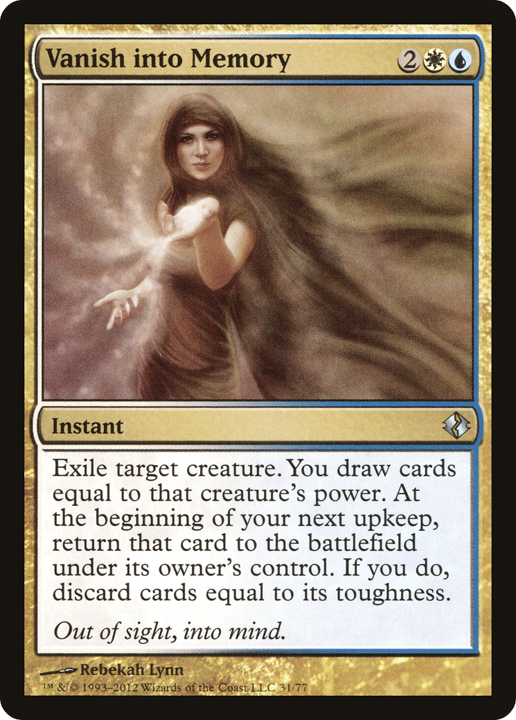 Vanish into Memory — Duel Decks: Venser vs. Koth — Magic: The Gathering