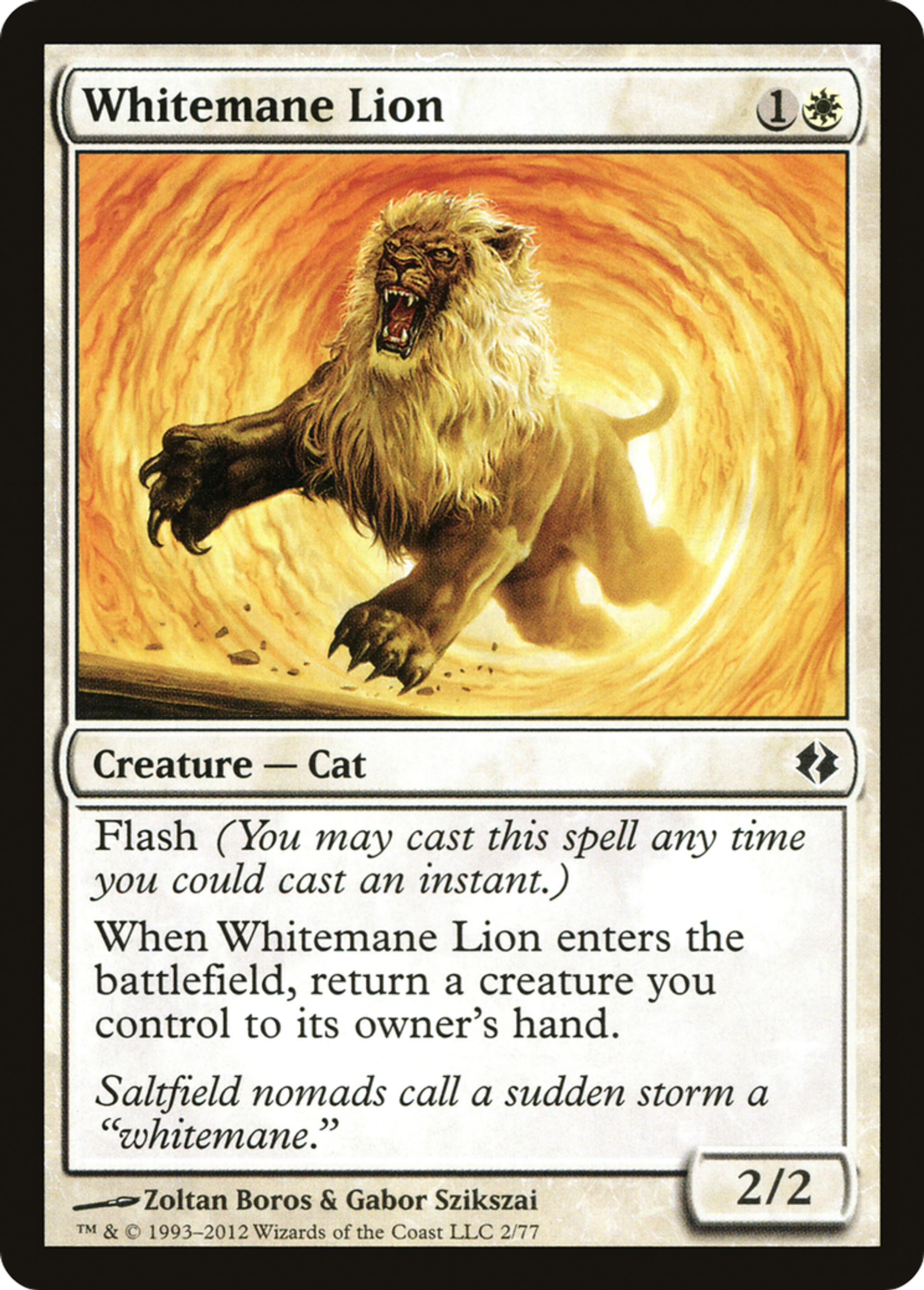 Whitemane Lion — Duel Decks: Venser vs. Koth — Magic: The Gathering