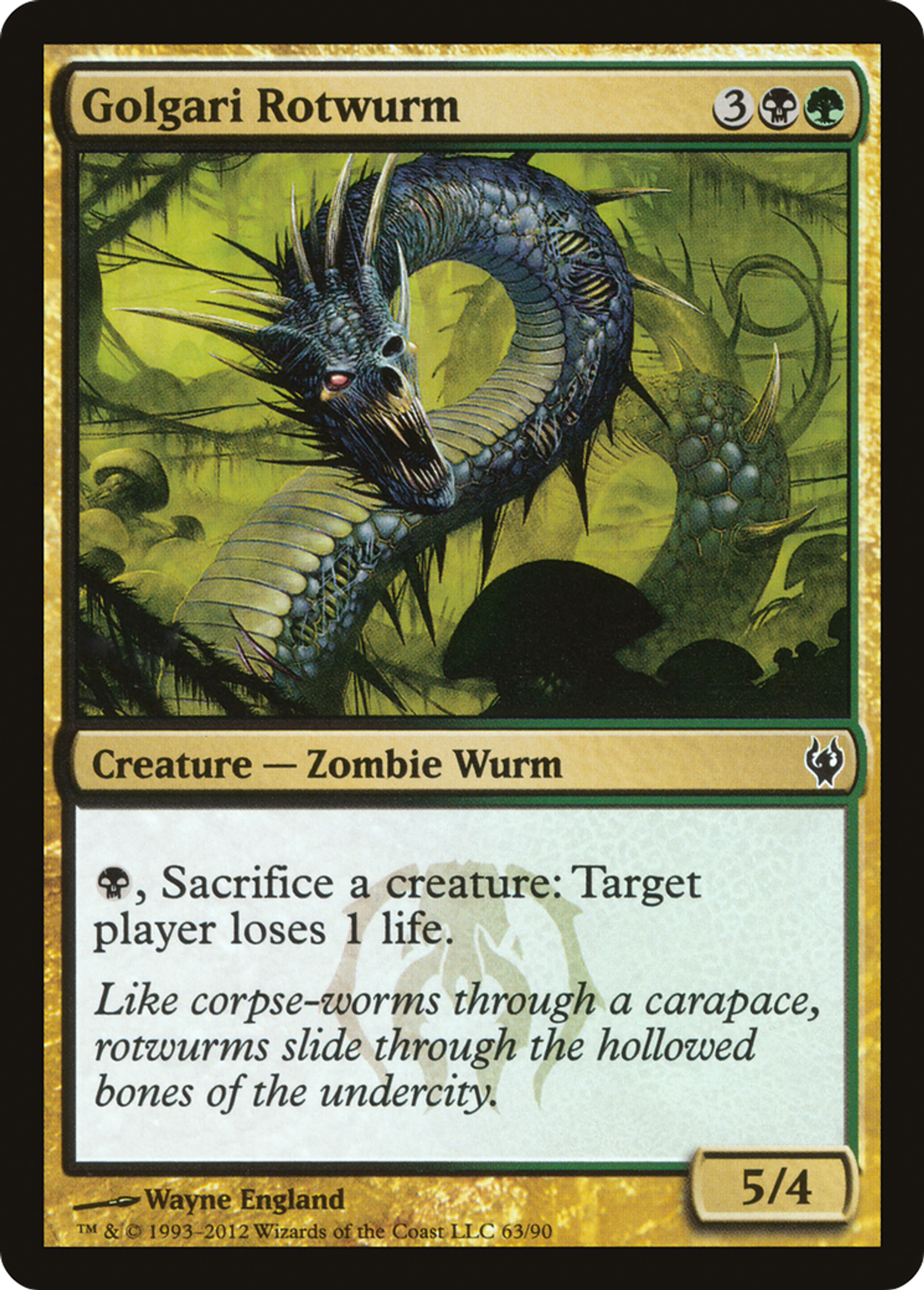 Golgari Rotwurm — Duel Decks: Izzet vs. Golgari — Magic: The Gathering