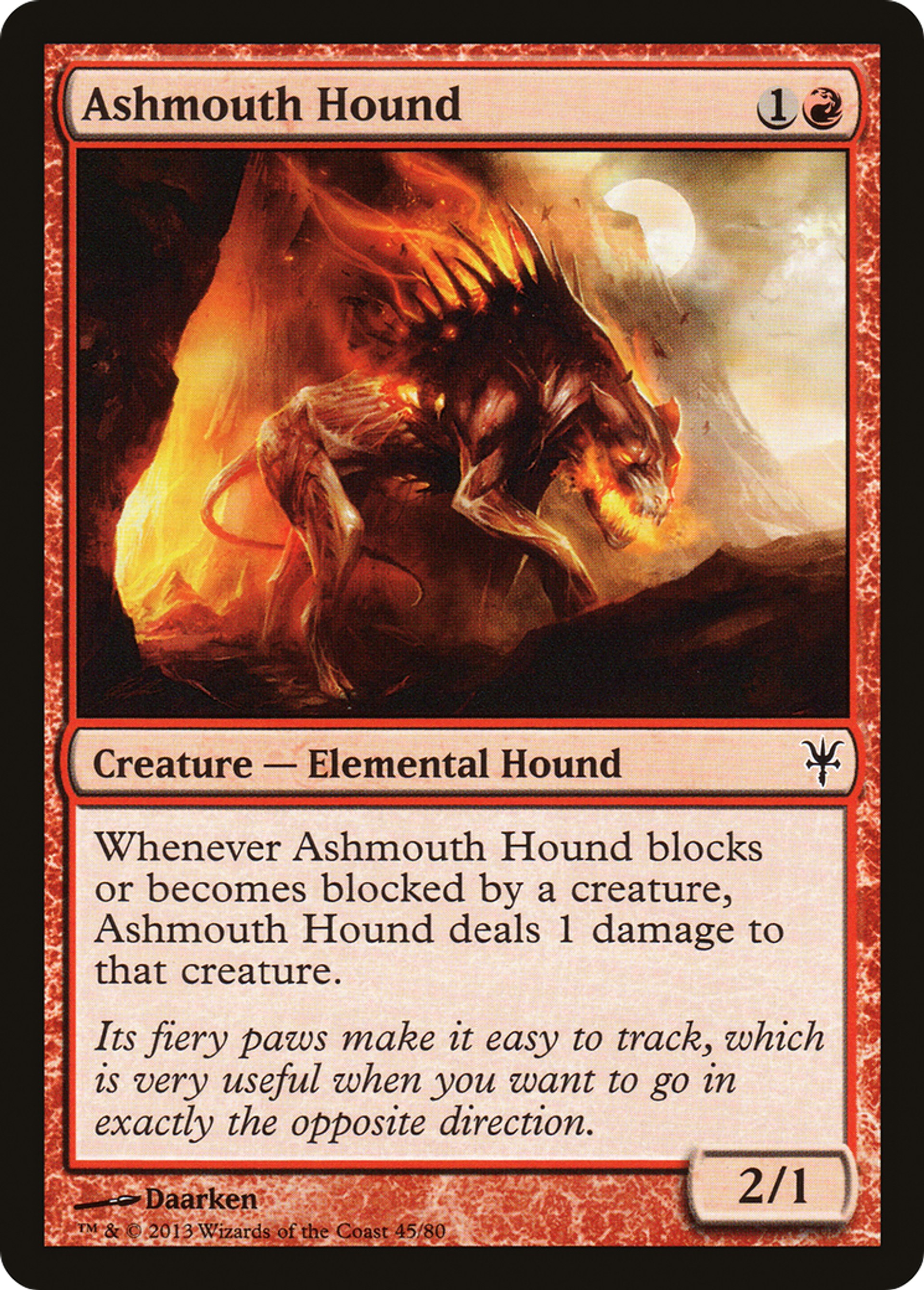 Ashmouth Hound — Duel Decks: Sorin vs. Tibalt — Magic: The Gathering