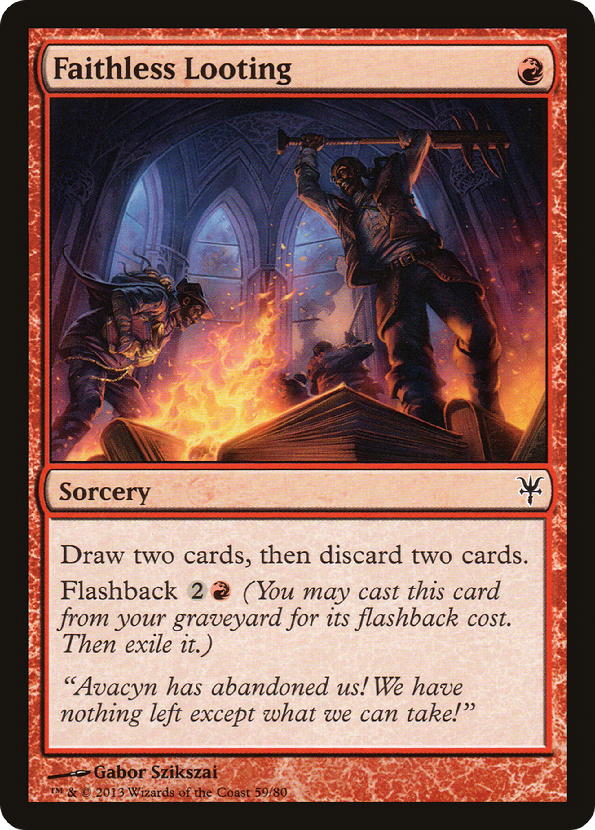 Faithless Looting — Duel Decks: Sorin vs. Tibalt — Magic: The Gathering