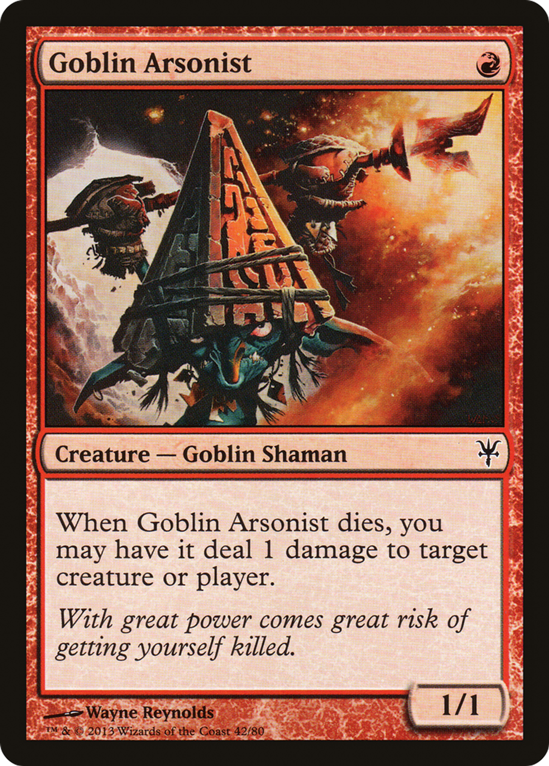 Goblin Arsonist — Duel Decks: Sorin vs. Tibalt — Magic: The Gathering