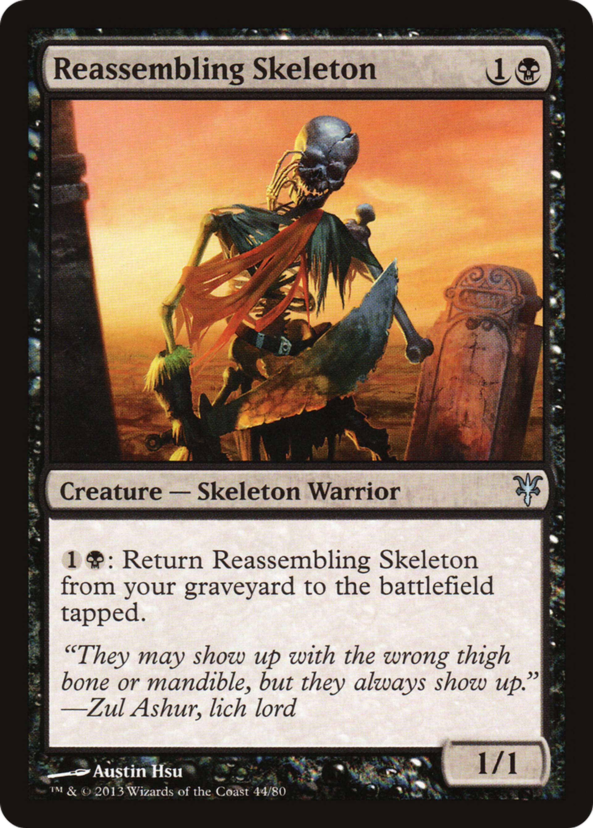 Reassembling Skeleton — Duel Decks: Sorin vs. Tibalt — Magic: The Gathering