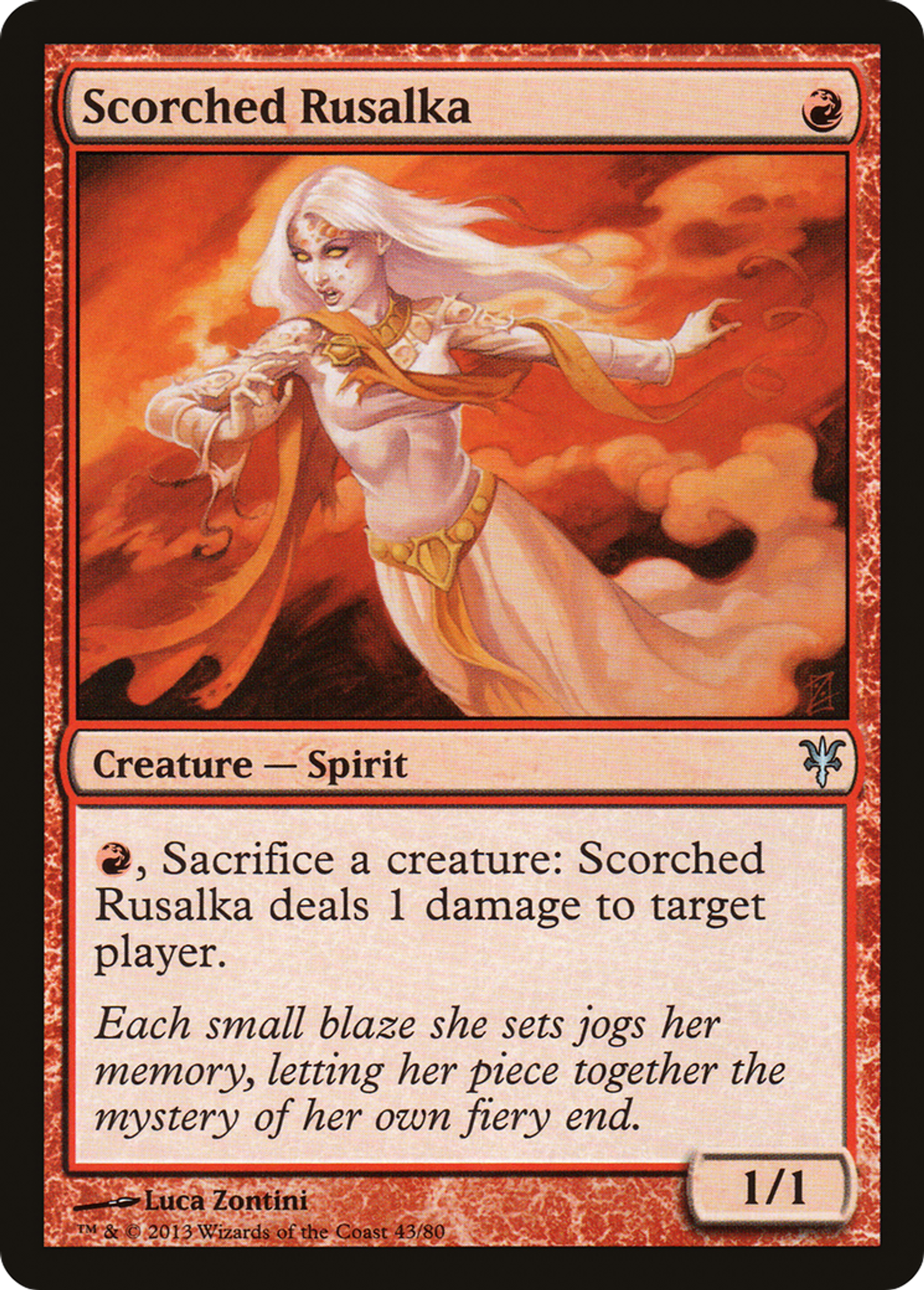 Scorched Rusalka — Duel Decks: Sorin vs. Tibalt — Magic: The Gathering