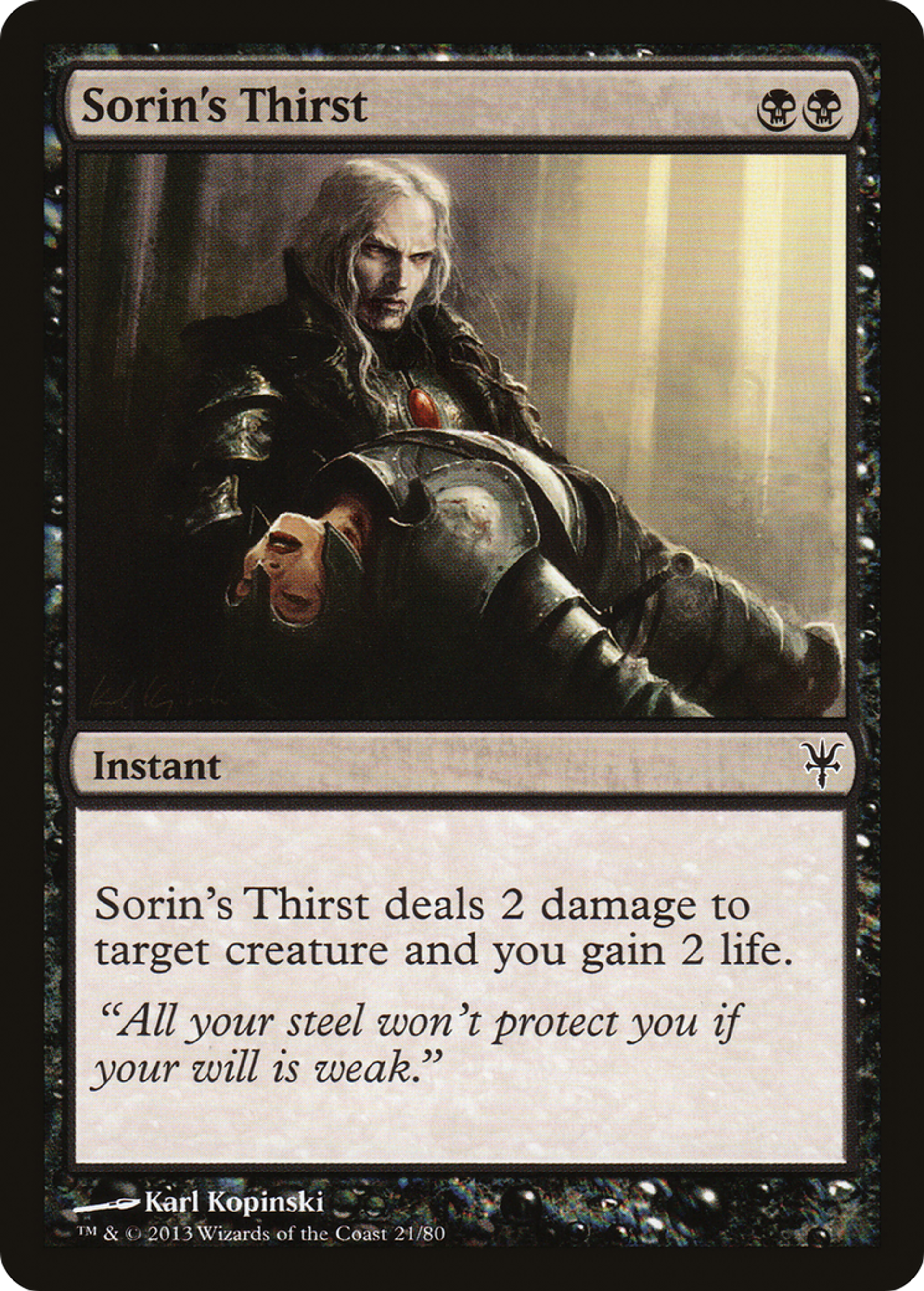 Sorin's Thirst — Duel Decks: Sorin vs. Tibalt — Magic: The Gathering