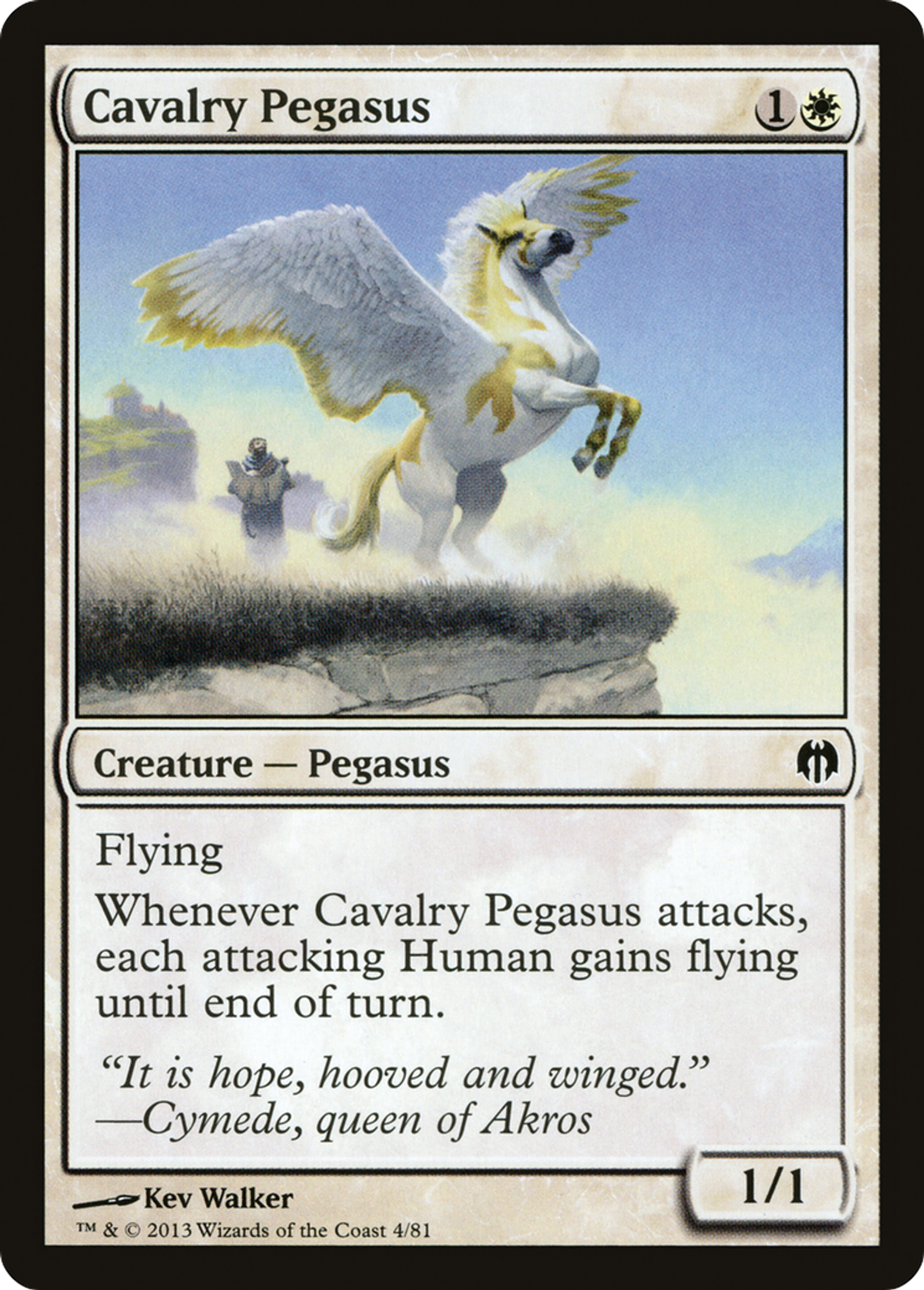 Cavalry Pegasus — Duel Decks: Heroes vs. Monsters — Magic: The Gathering