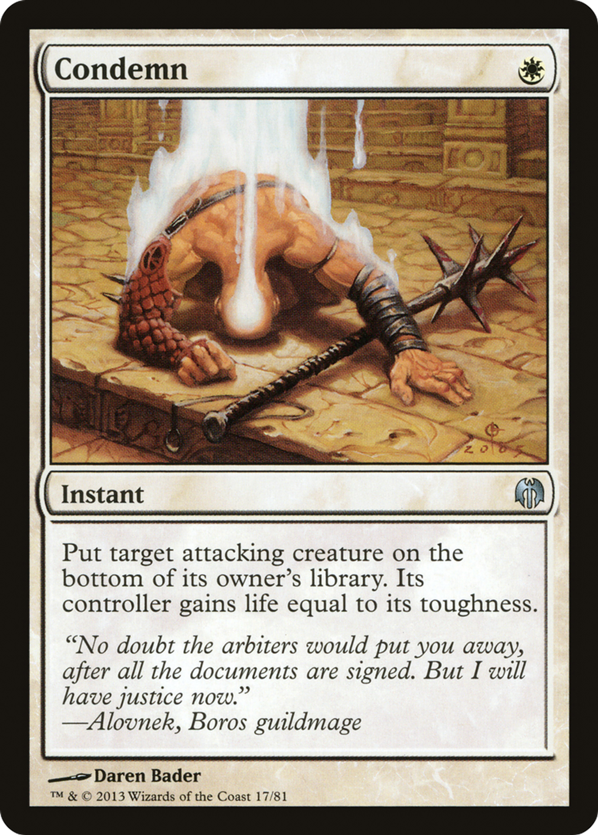 Condemn — Duel Decks: Heroes vs. Monsters — Magic: The Gathering