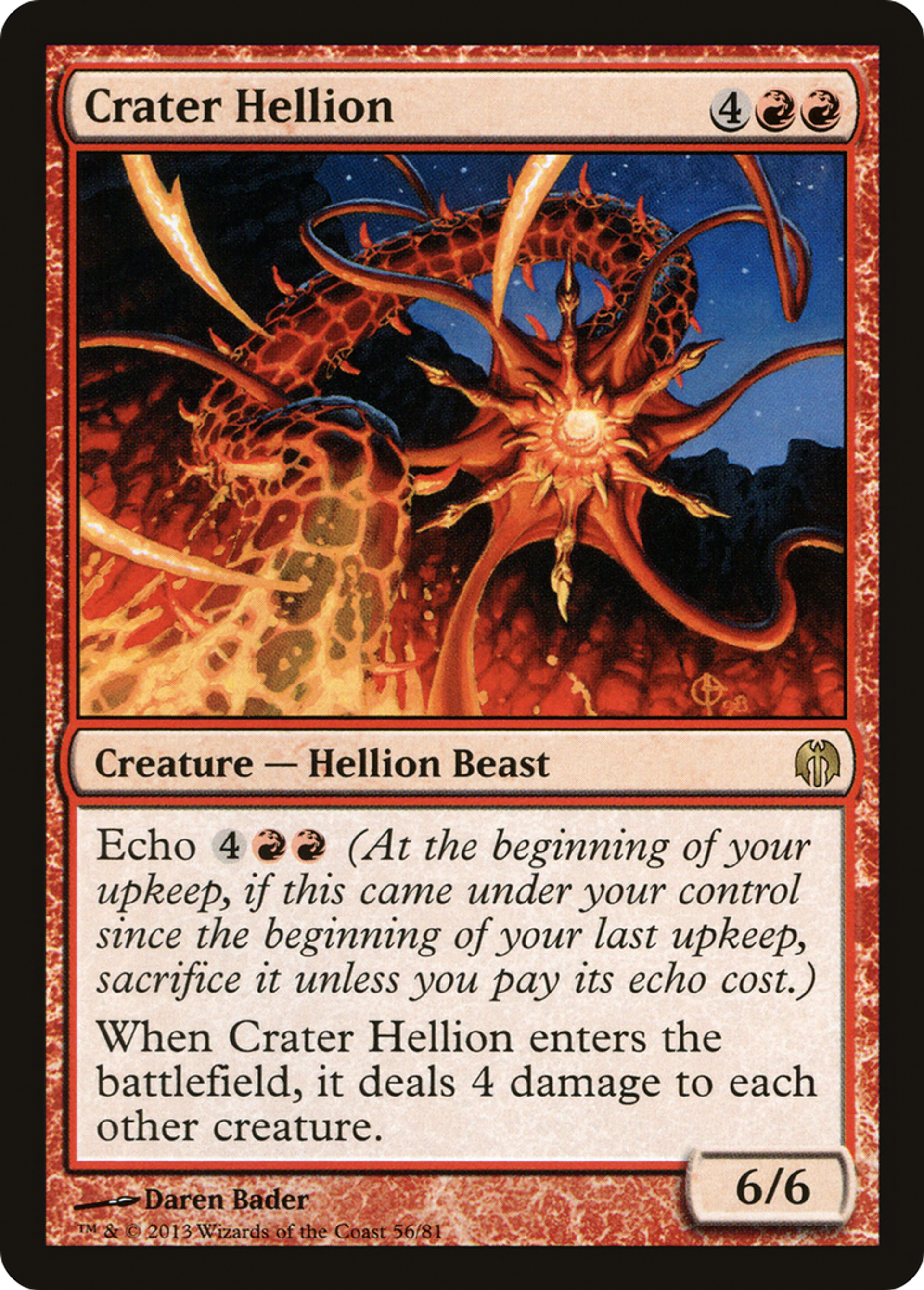 Crater Hellion — Duel Decks: Heroes vs. Monsters — Magic: The Gathering