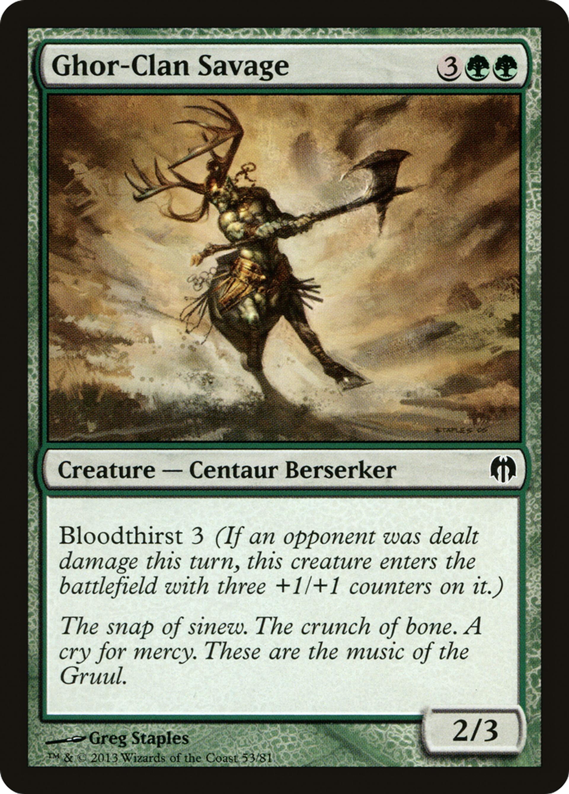 Ghor-Clan Savage — Duel Decks: Heroes vs. Monsters — Magic: The Gathering
