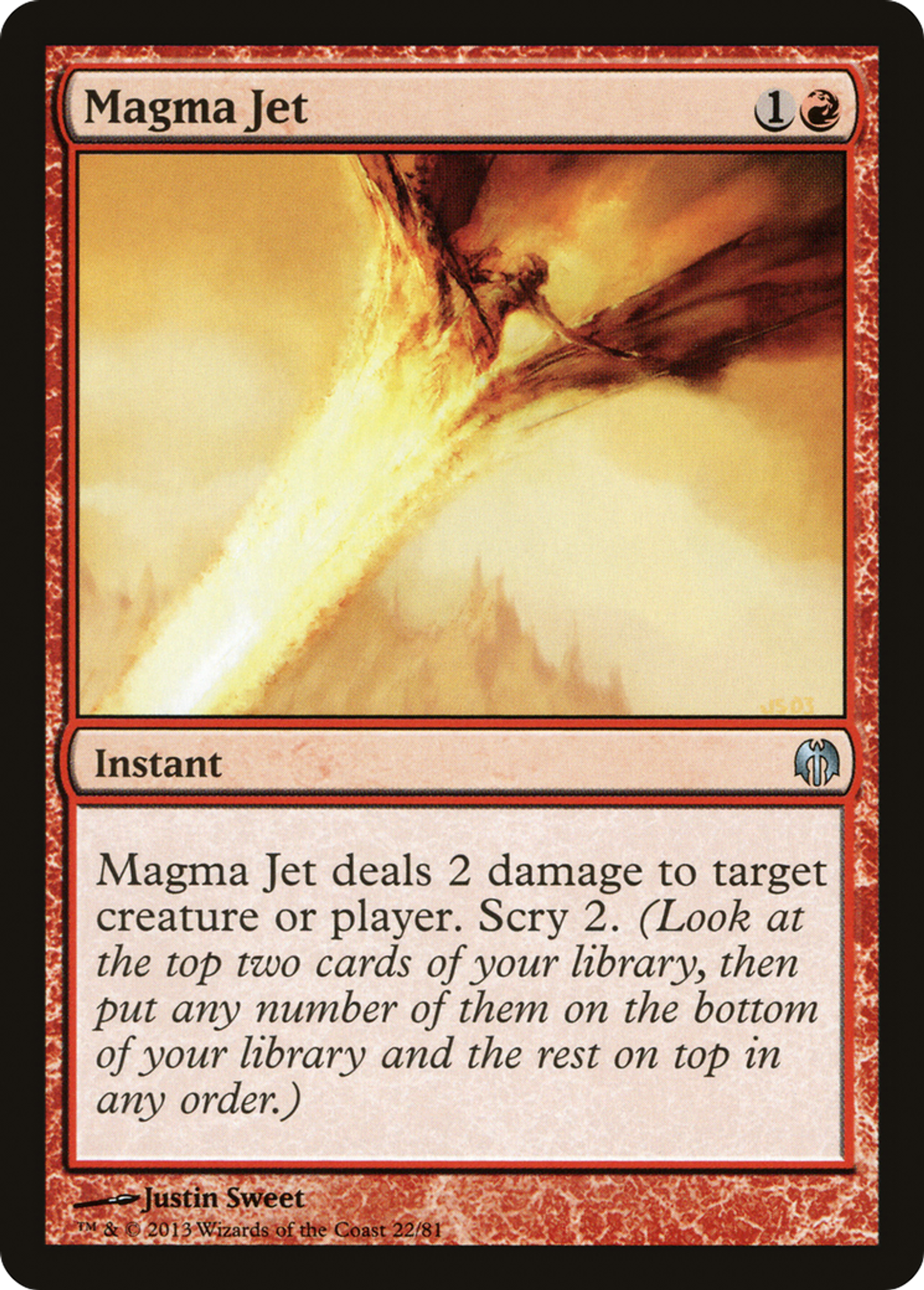Magma Jet — Duel Decks: Heroes vs. Monsters — Magic: The Gathering