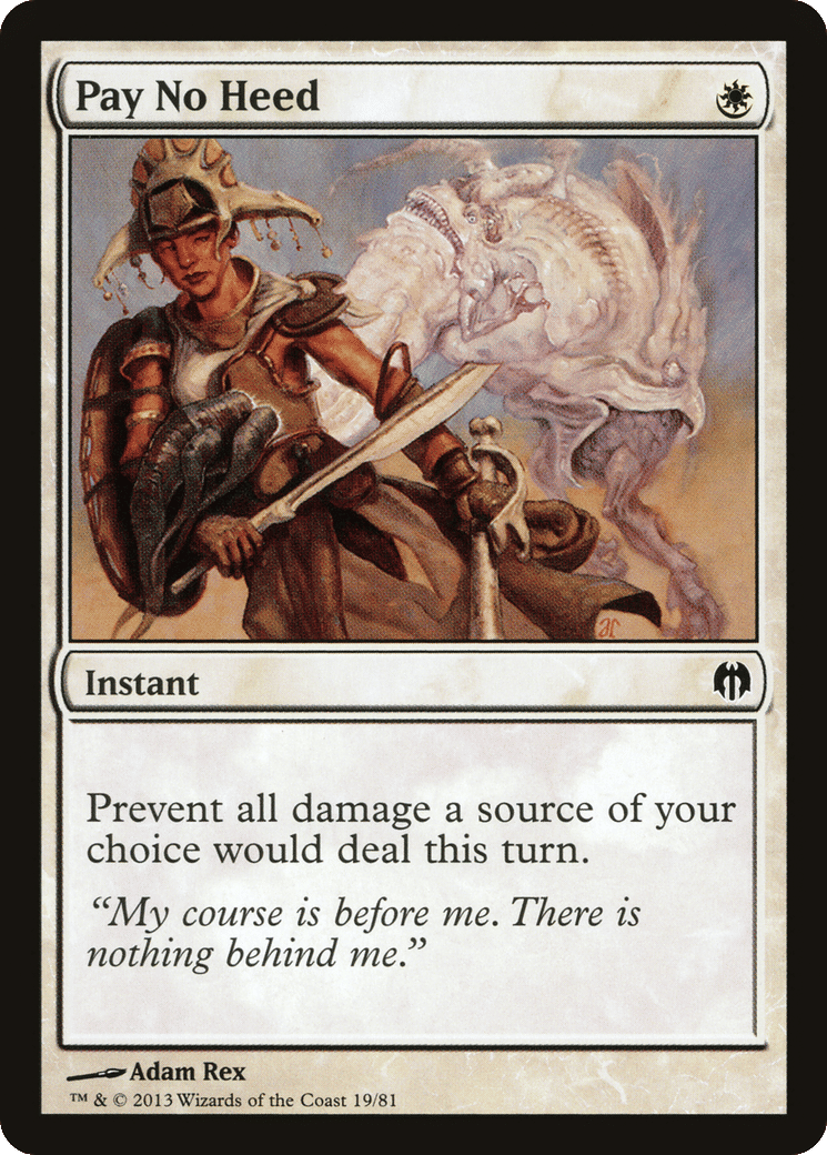 Pay No Heed — Duel Decks: Heroes vs. Monsters — Magic: The Gathering
