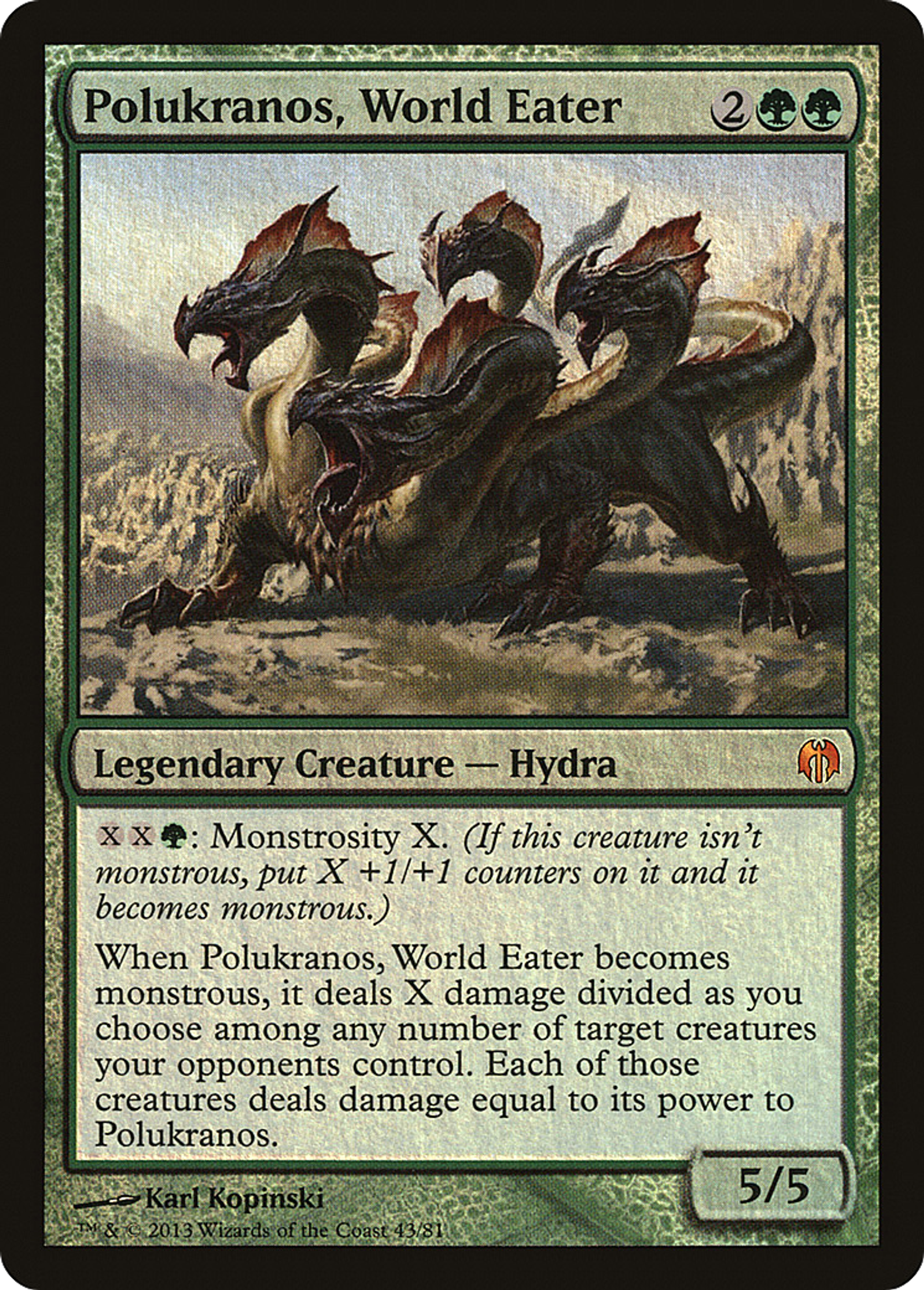 Polukranos, World Eater — Duel Decks: Heroes vs. Monsters — Magic: The Gathering