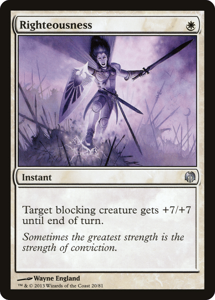 Righteousness — Duel Decks: Heroes vs. Monsters — Magic: The Gathering