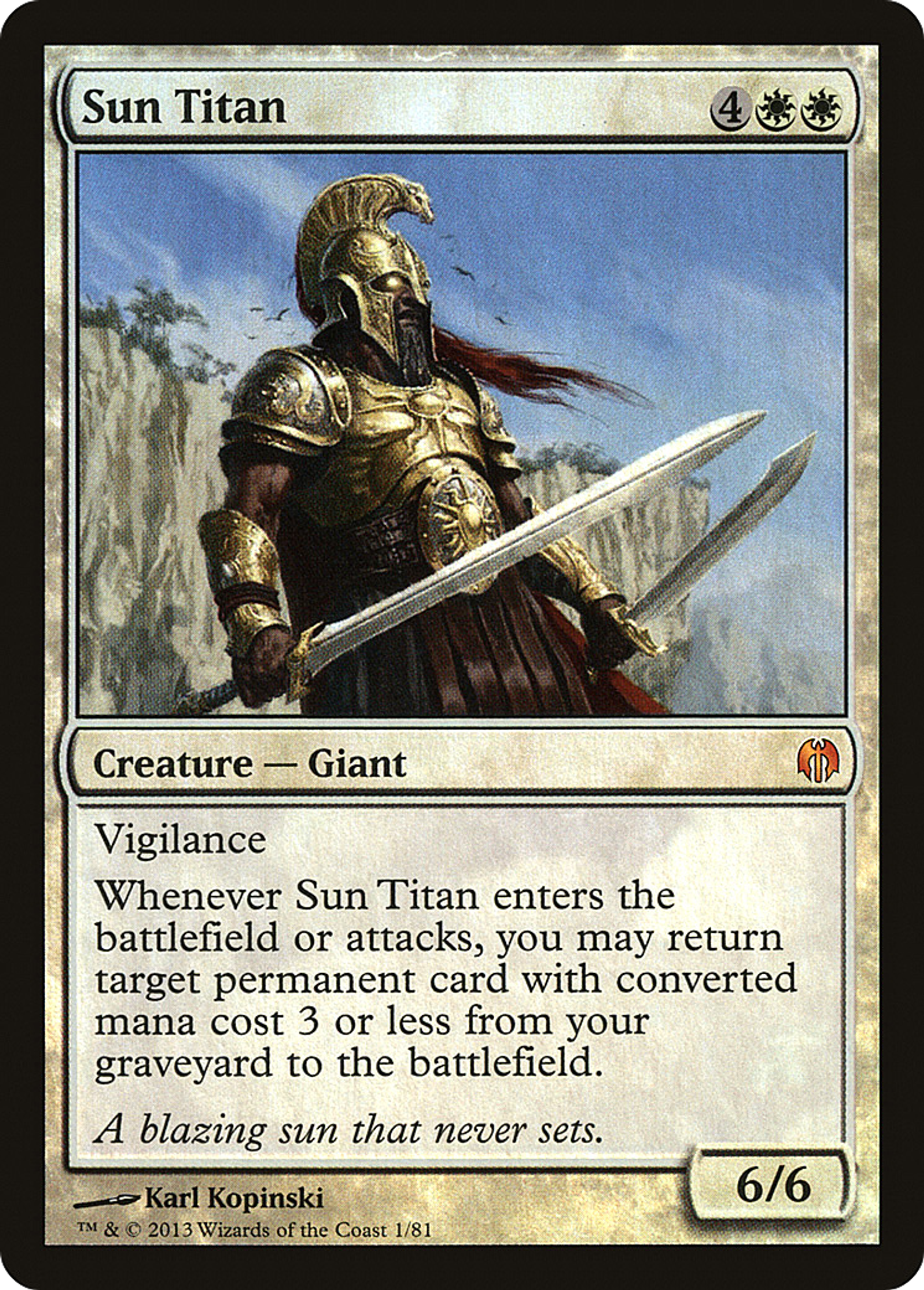 Sun Titan — Duel Decks: Heroes vs. Monsters — Magic: The Gathering