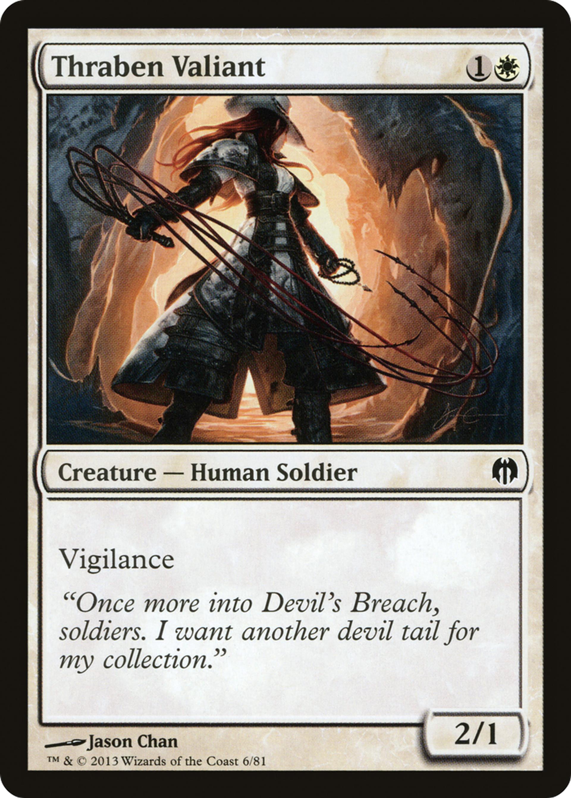Thraben Valiant — Duel Decks: Heroes vs. Monsters — Magic: The Gathering