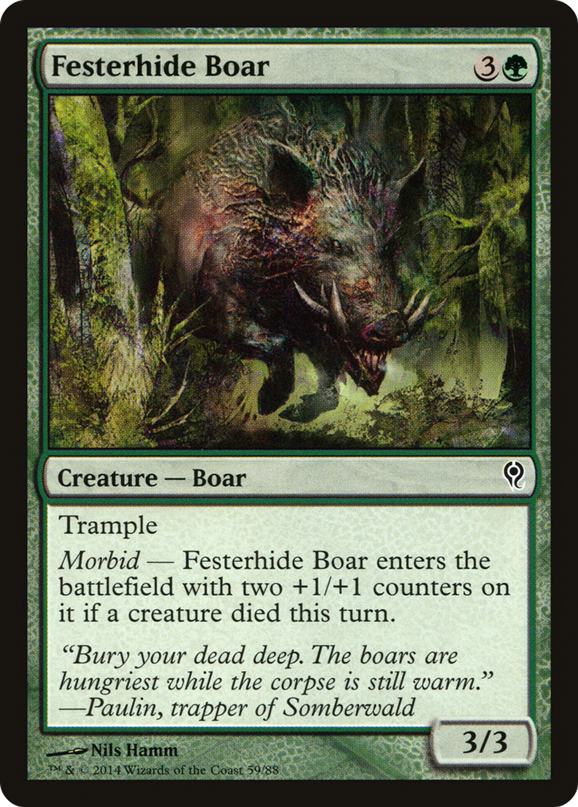 Festerhide Boar — Duel Decks: Jace vs. Vraska — Magic: The Gathering