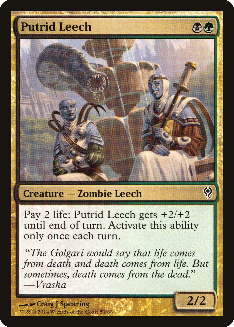 Putrid Leech — Duel Decks: Jace vs. Vraska — Magic: The Gathering