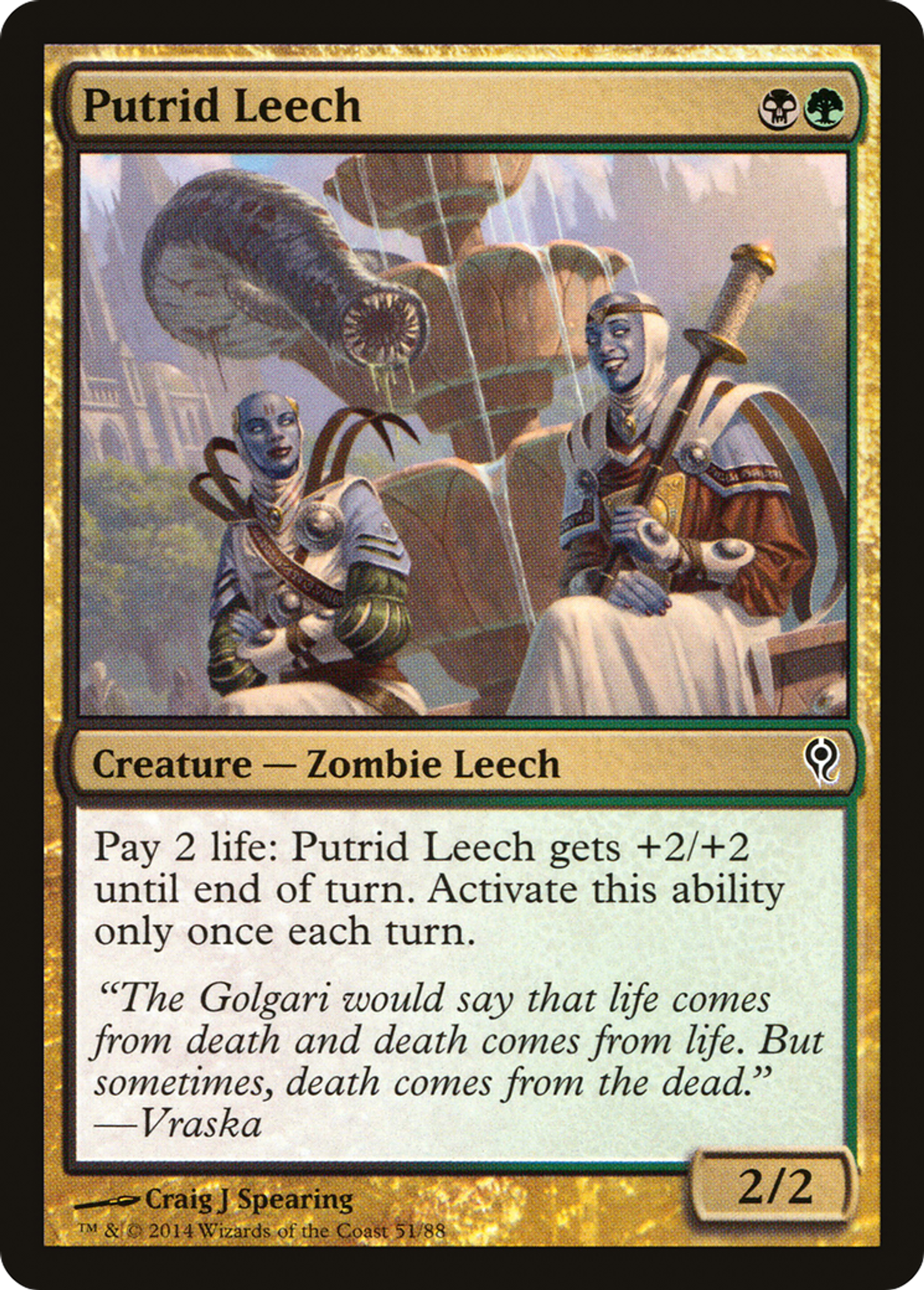 Putrid Leech — Duel Decks: Jace vs. Vraska — Magic: The Gathering