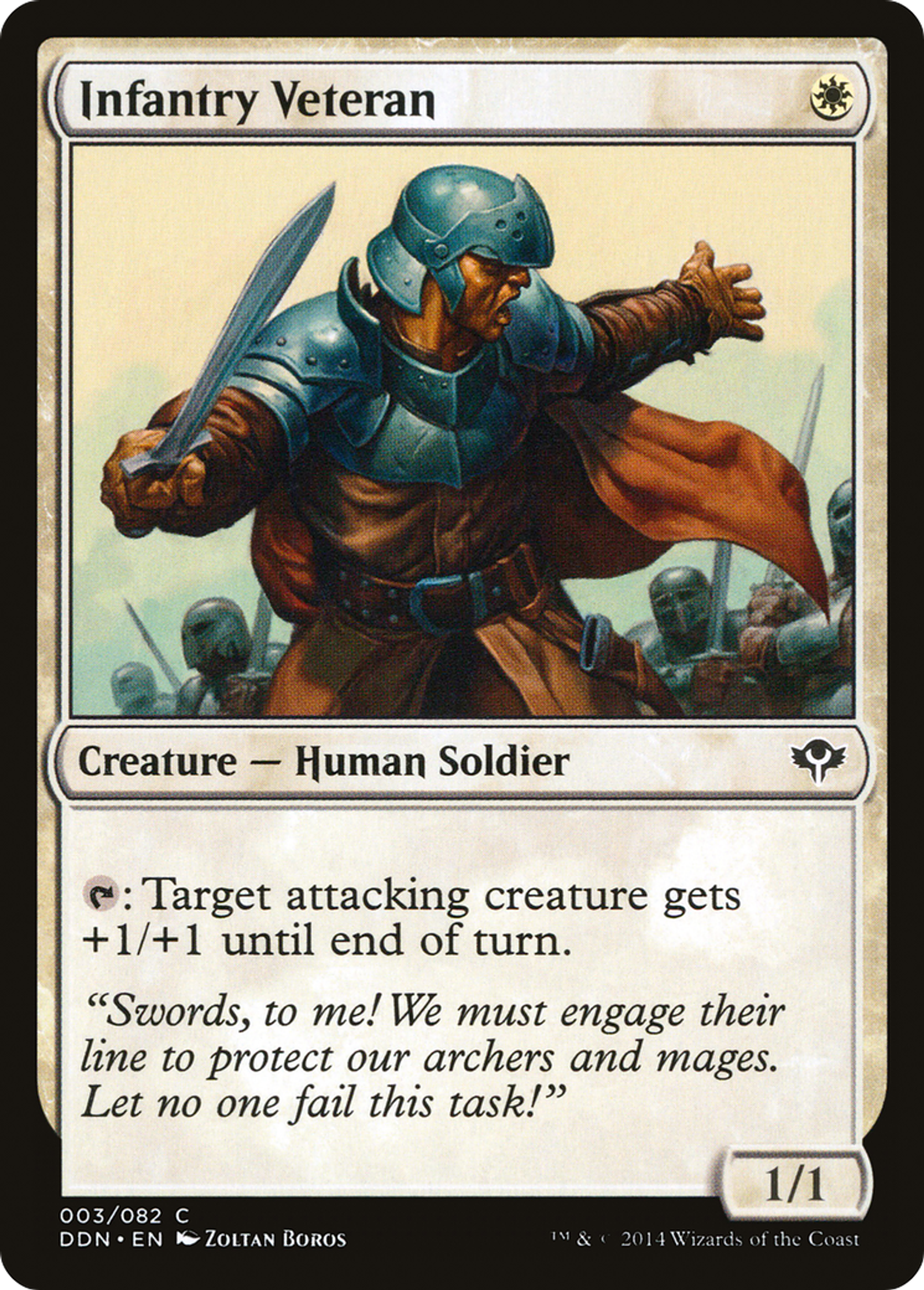 Infantry Veteran — Duel Decks: Speed vs. Cunning — Magic: The Gathering