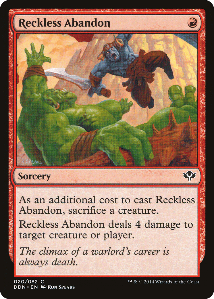 Reckless Abandon — Duel Decks: Speed vs. Cunning — Magic: The Gathering