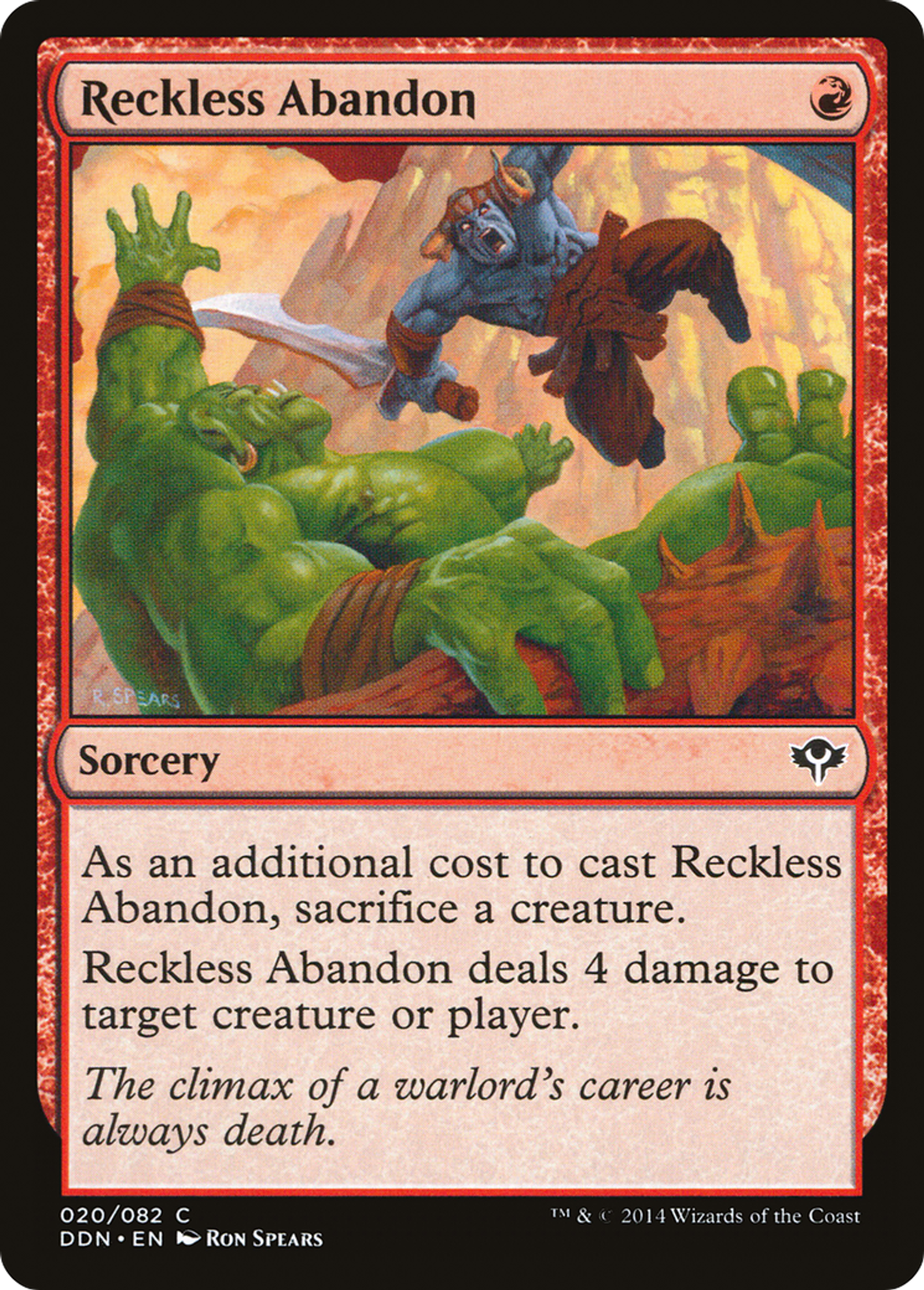 Reckless Abandon — Duel Decks: Speed vs. Cunning — Magic: The Gathering