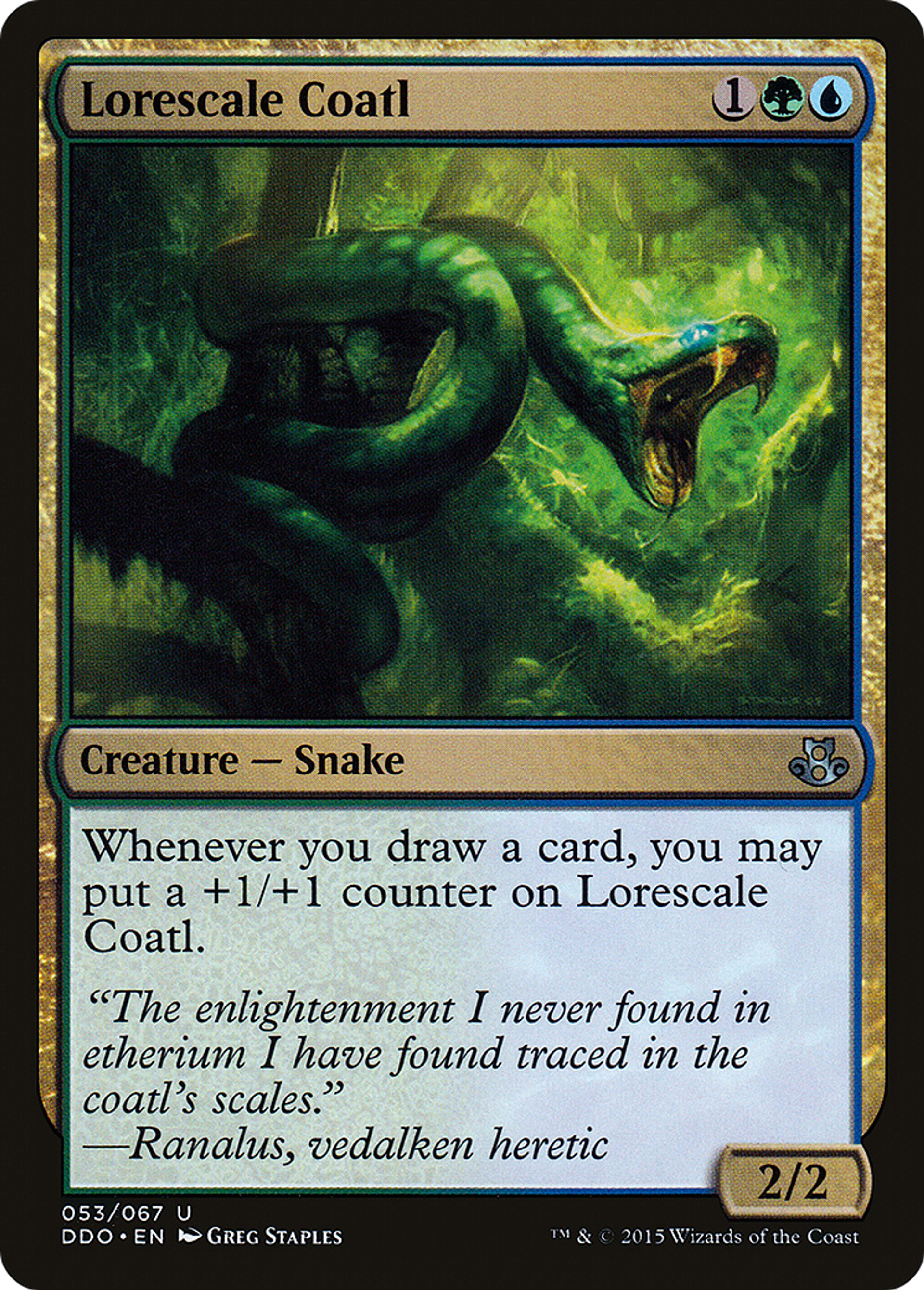 Coatl aux écailles de sapience — Duel Decks: Elspeth vs. Kiora — Magic: The Gathering